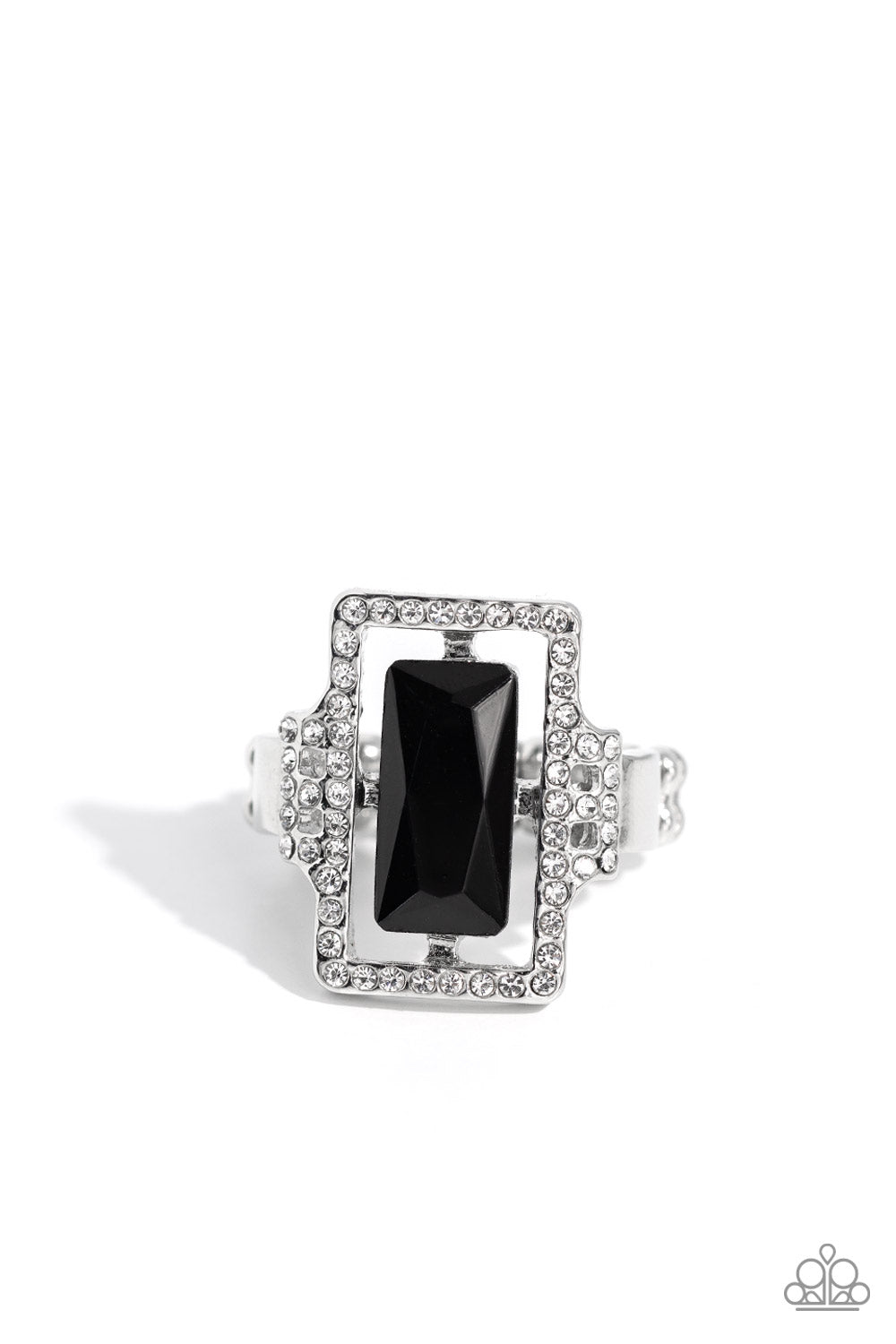 Emerald Elegance - black - Paparazzi ring