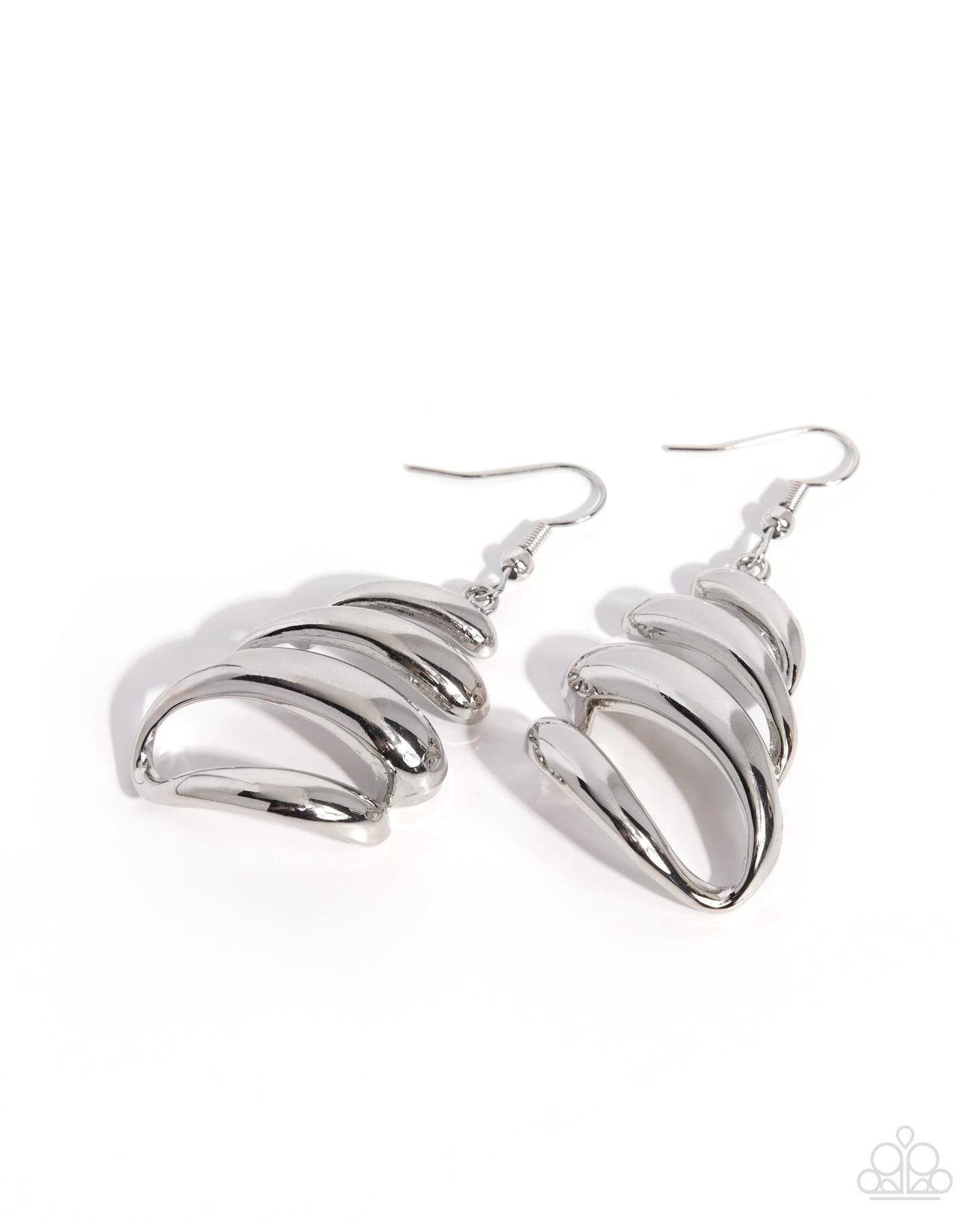 Emerging Elegance - silver - Paparazzi earrings