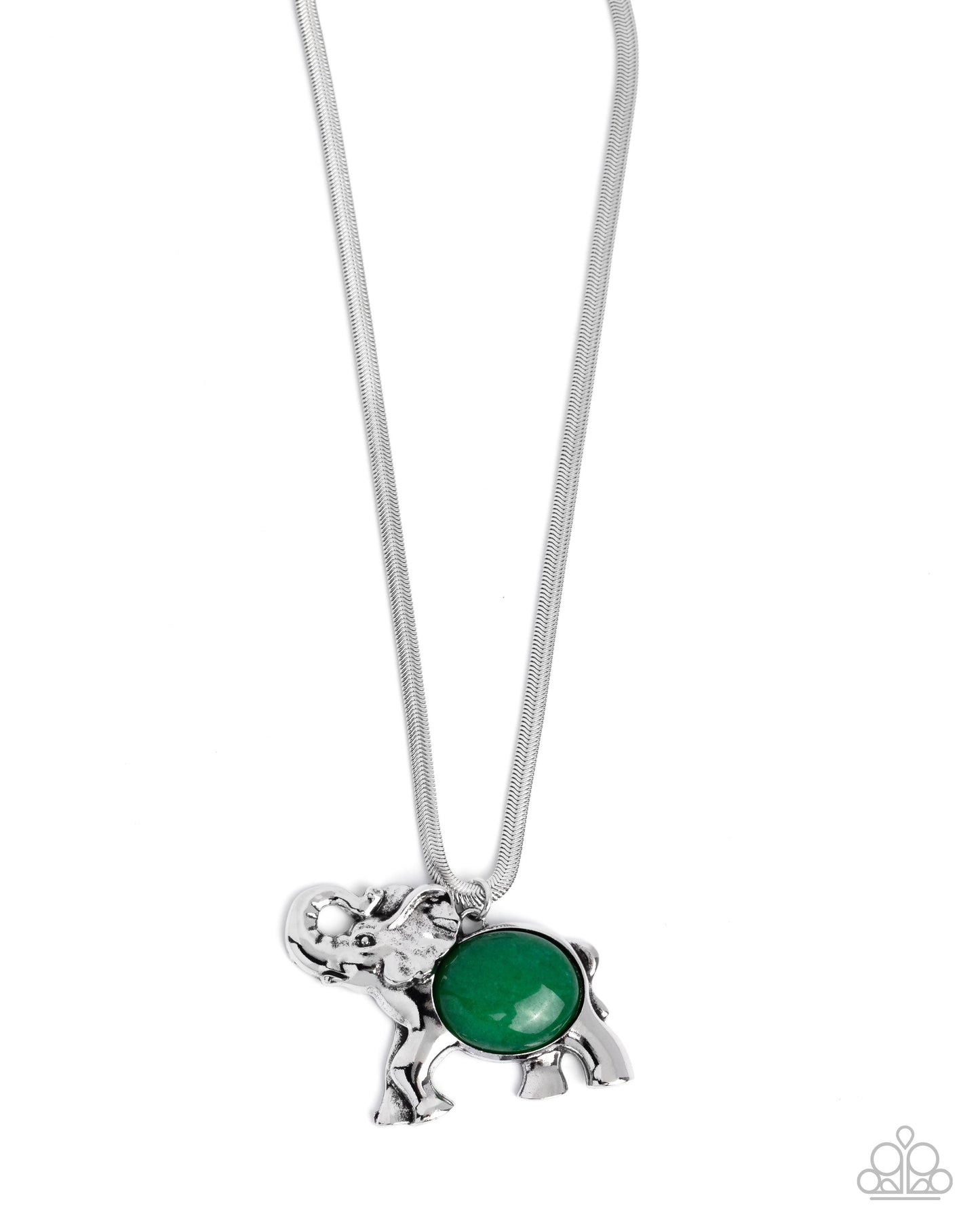 Empathetic Elephant - green - Paparazzi necklace