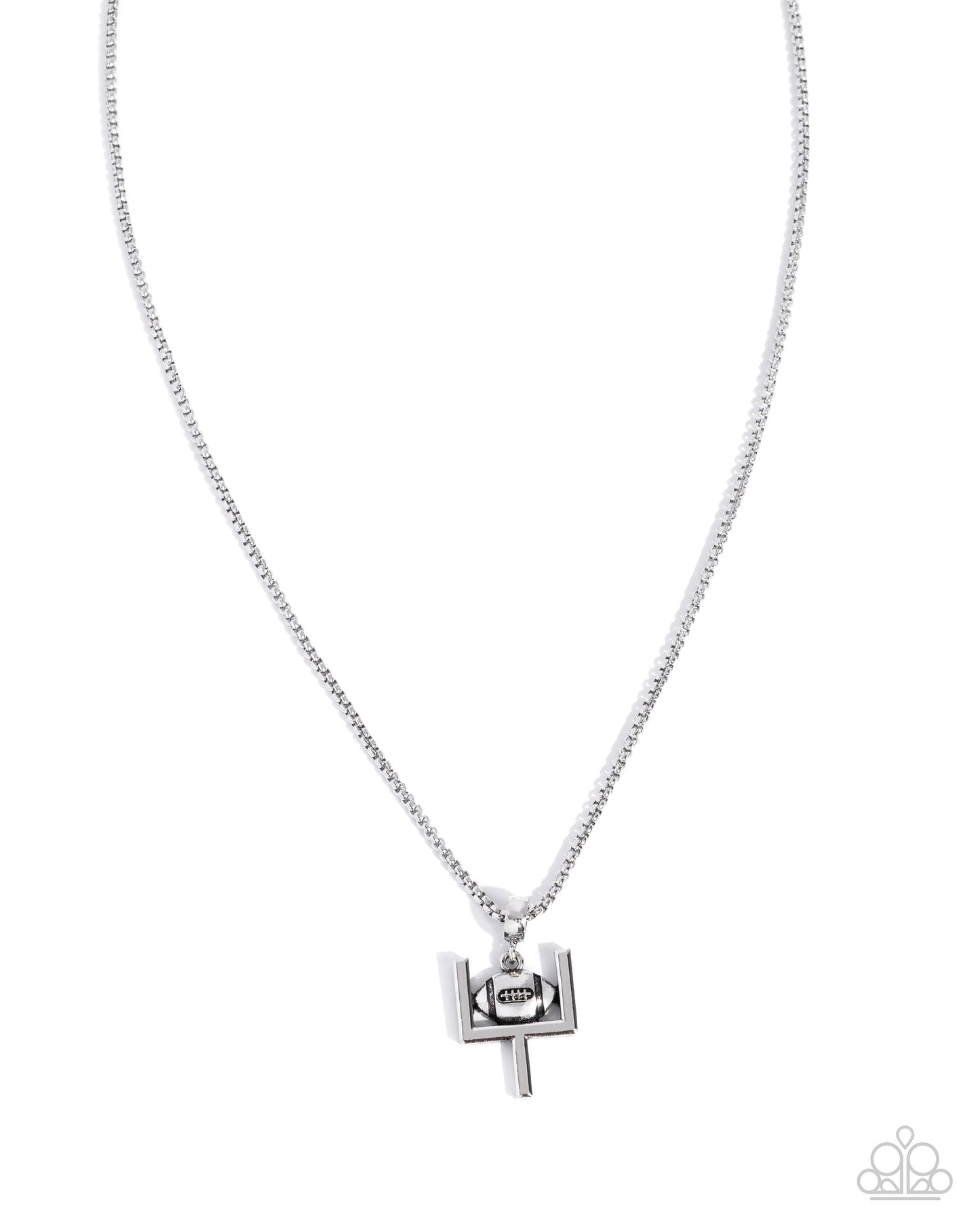 End Zone Edge - silver - Paparazzi MENS necklace