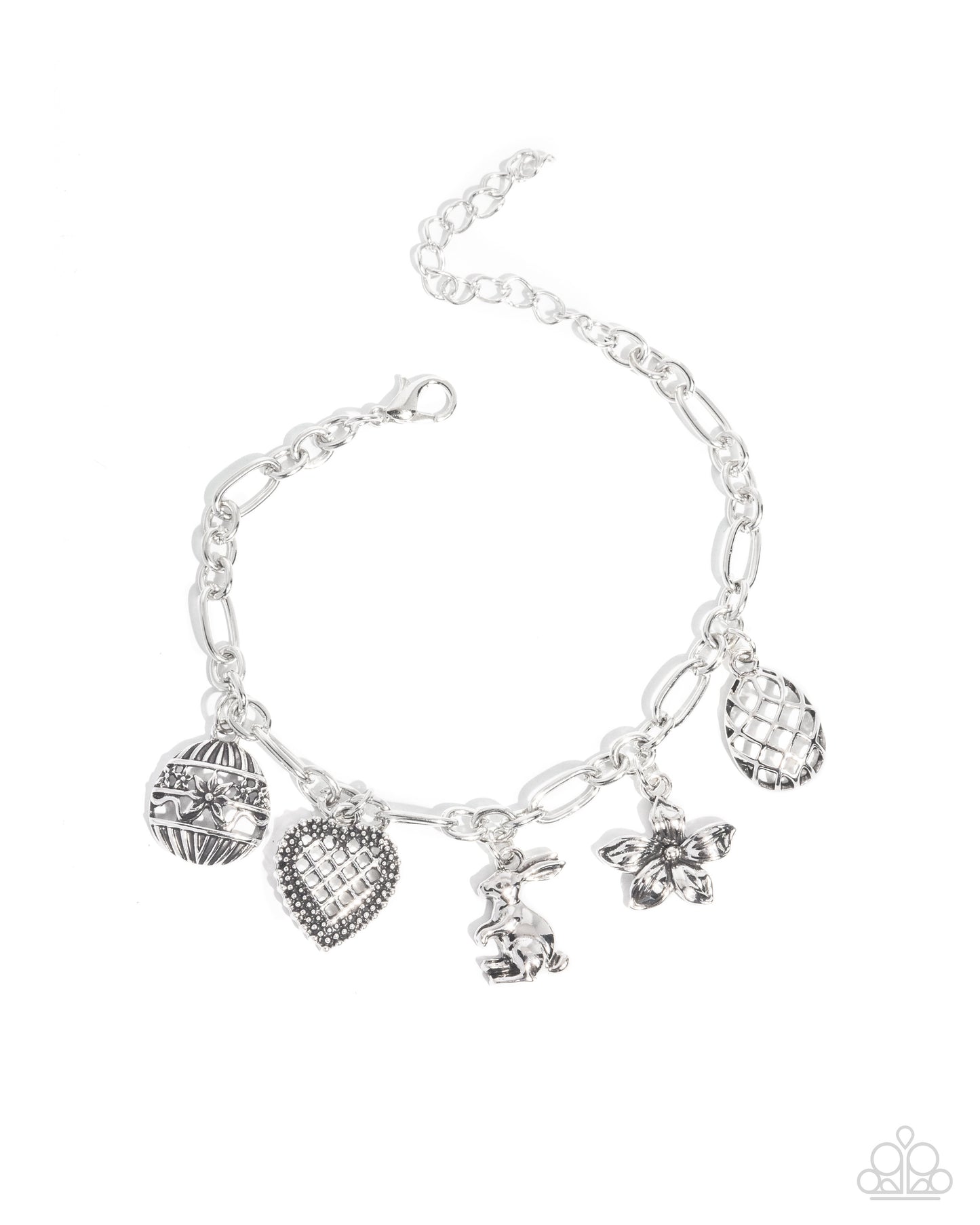 Entwined Easter - silver - Paparazzi complete set
