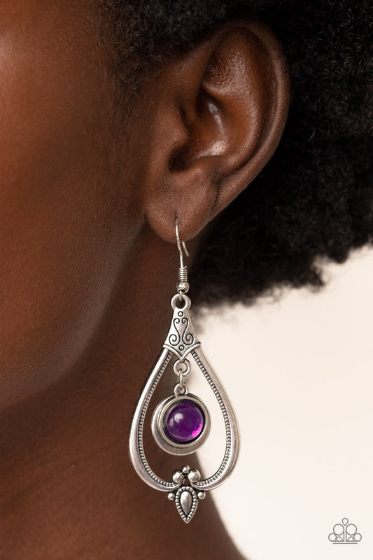 Ethereal Emblem - purple - Paparazzi earrings