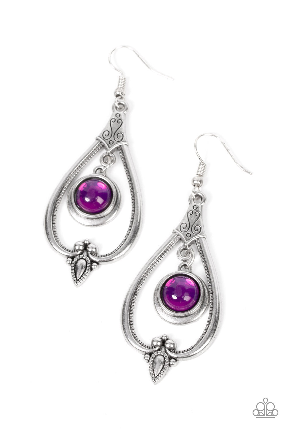 Ethereal Emblem - purple - Paparazzi earrings