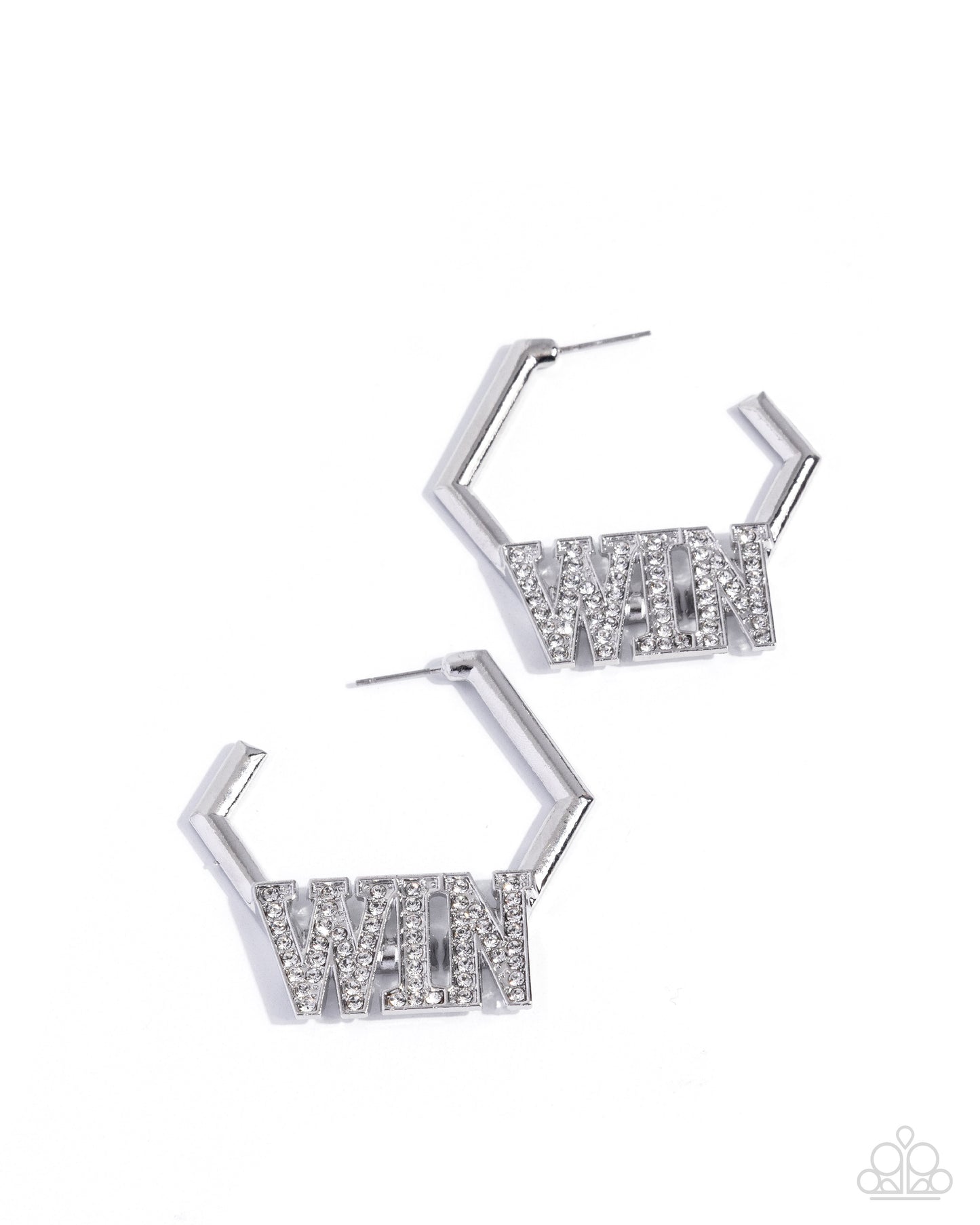 Everything to Win - white - Paparazzi earrings