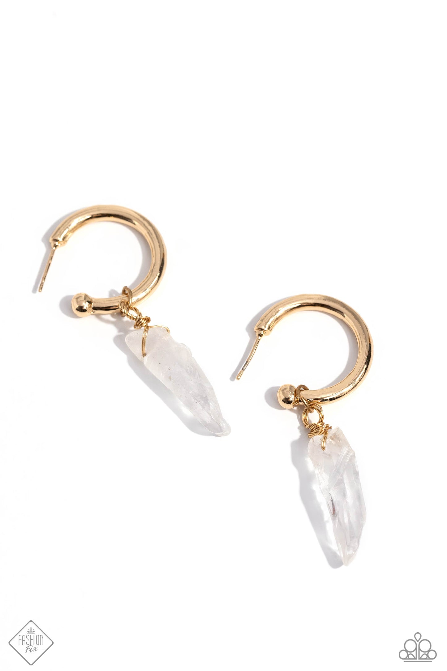 Excavated Elegance - gold - Paparazzi earrings