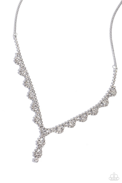 Executive Embellishment - white - Paparazzi necklace