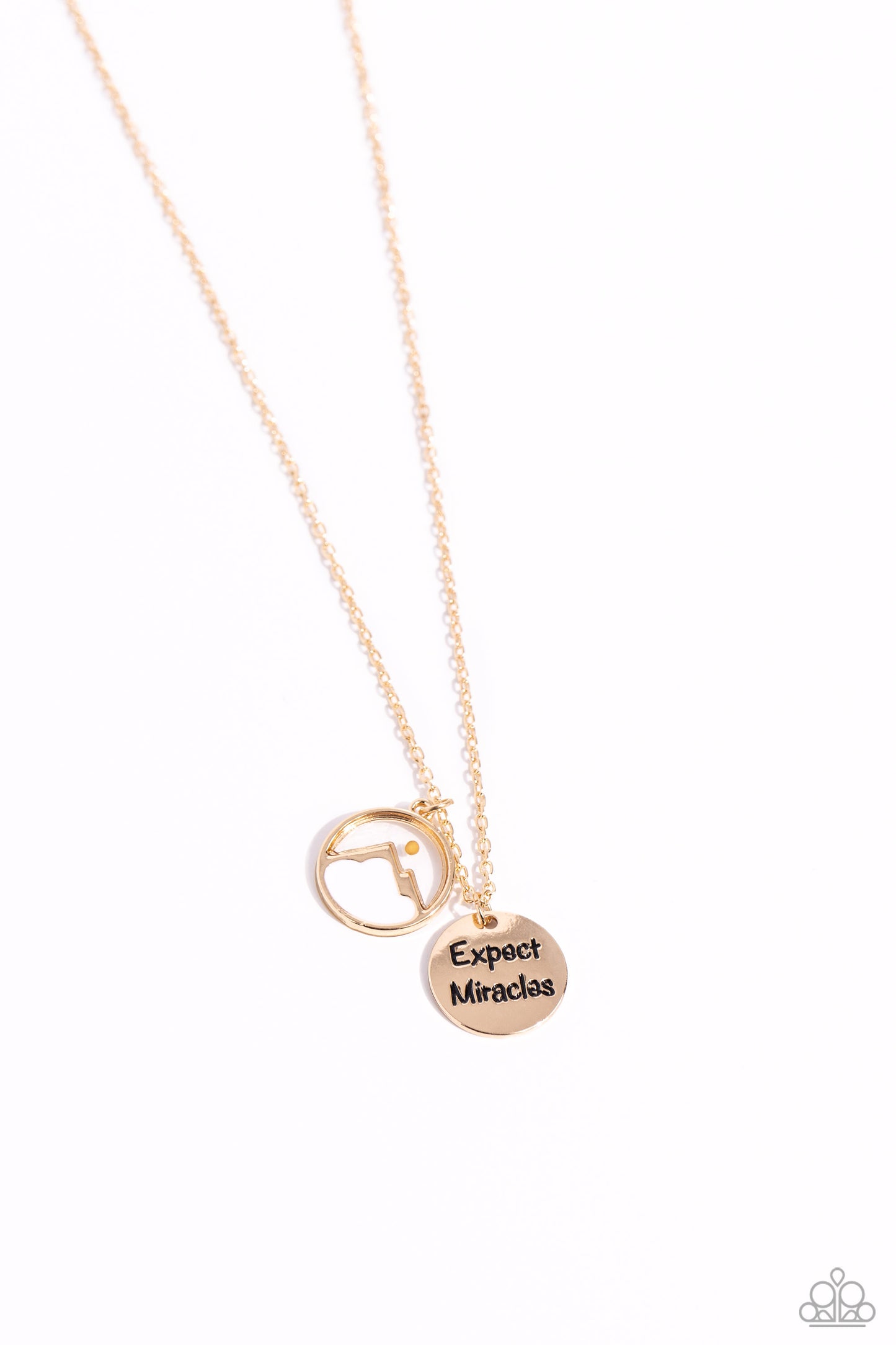 Expect Miracles - gold - Paparazzi necklace