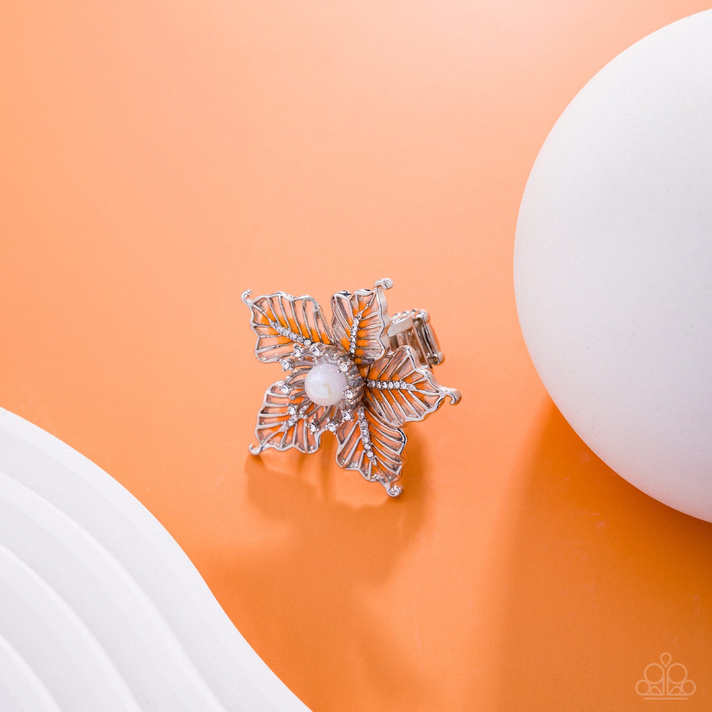 FLORAL Family - orange - Paparazzi ring