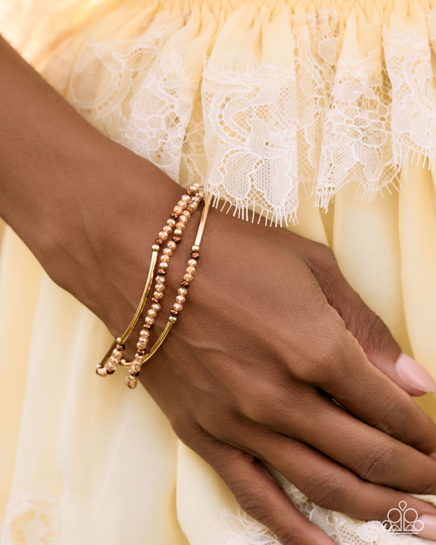 Faceted Fame - brown - Paparazzi bracelet