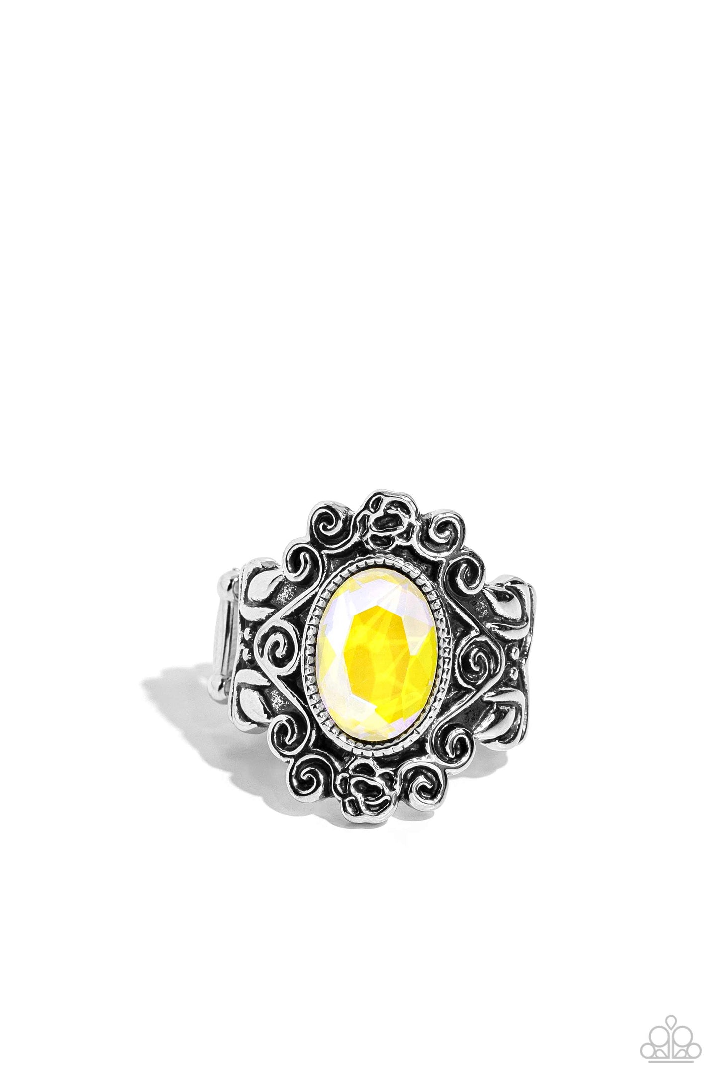 Fairytale Fanatic - yellow - Paparazzi ring
