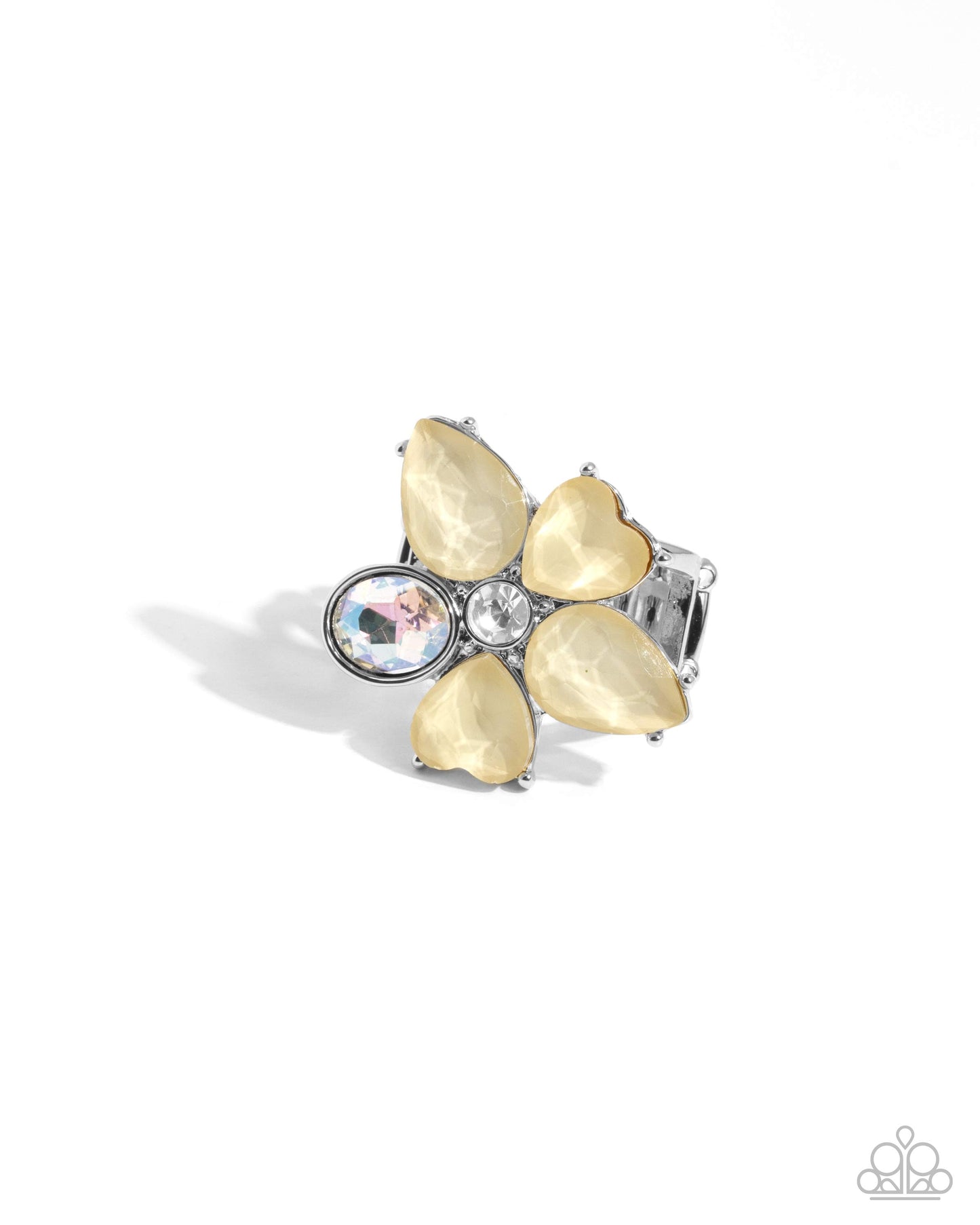 Fanciful Feature - yellow - Paparazzi ring