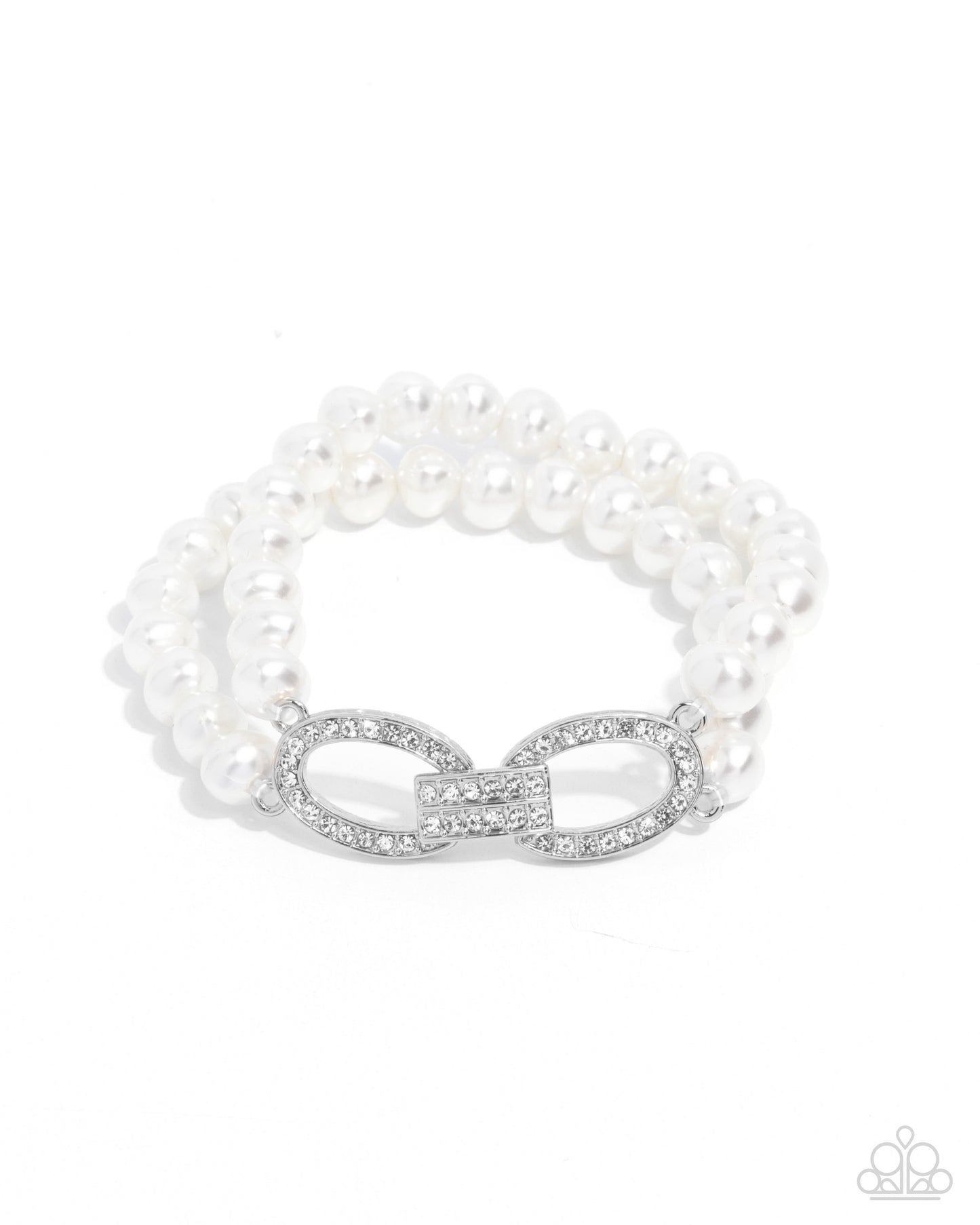Fancy-Free Fanfare - white - Paparazzi bracelet