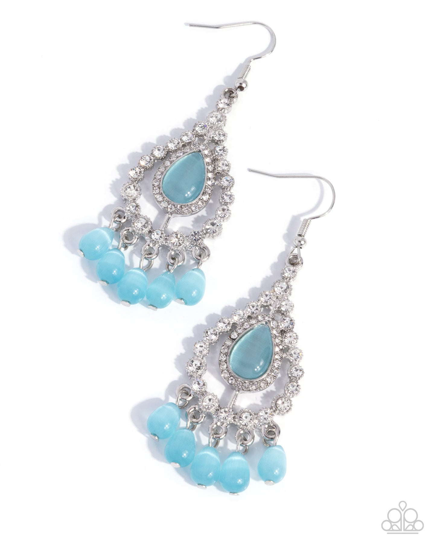 Fantasy Fringe - blue - Paparazzi earrings