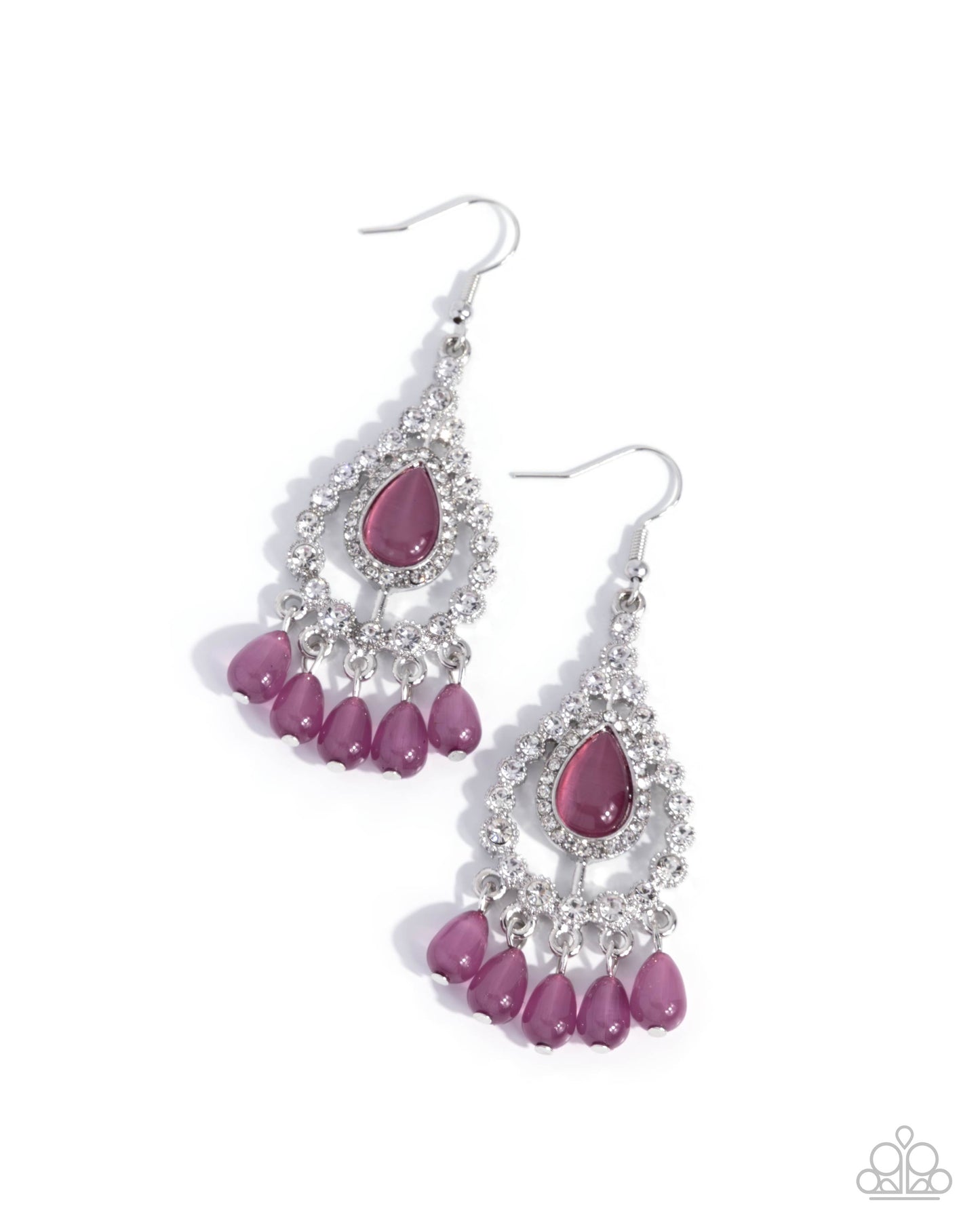 Fantasy Fringe - purple - Paparazzi earrings