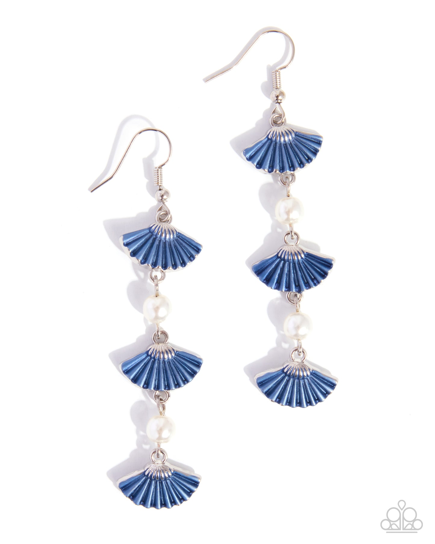 Fashionable Fan - blue - Paparazzi earrings