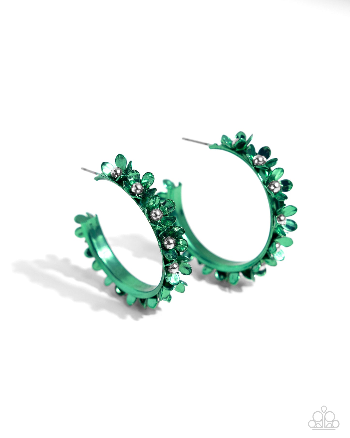 Fashionable Flower Crown - green - Paparazzi earrings