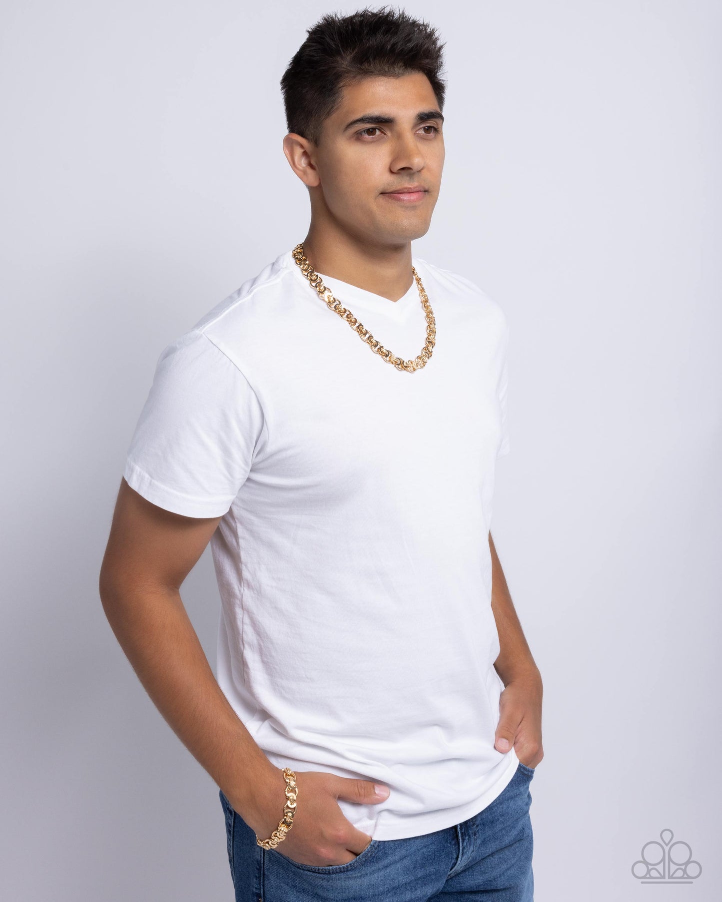 Fatal Fusion - gold - Paparazzi MENS necklace