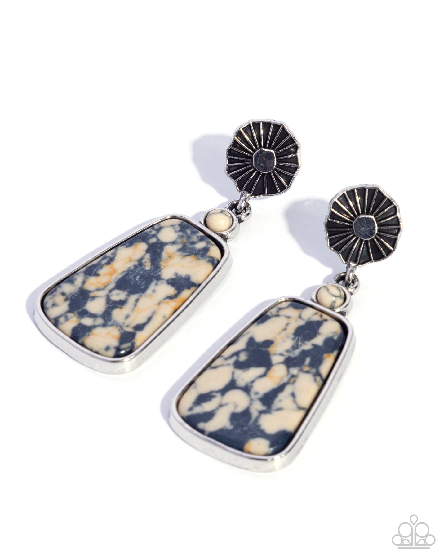 Fearless Freefall - black - Paparazzi earrings
