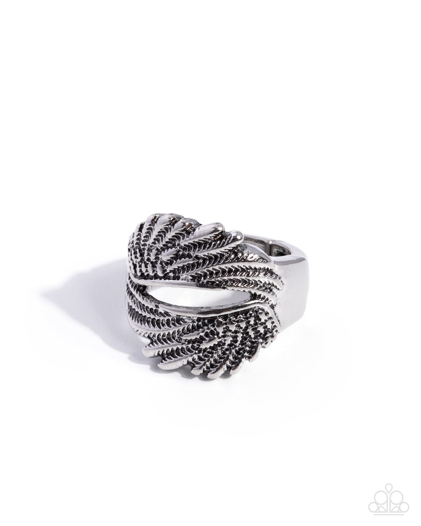 Feathered Friend - silver - Paparazzi ring