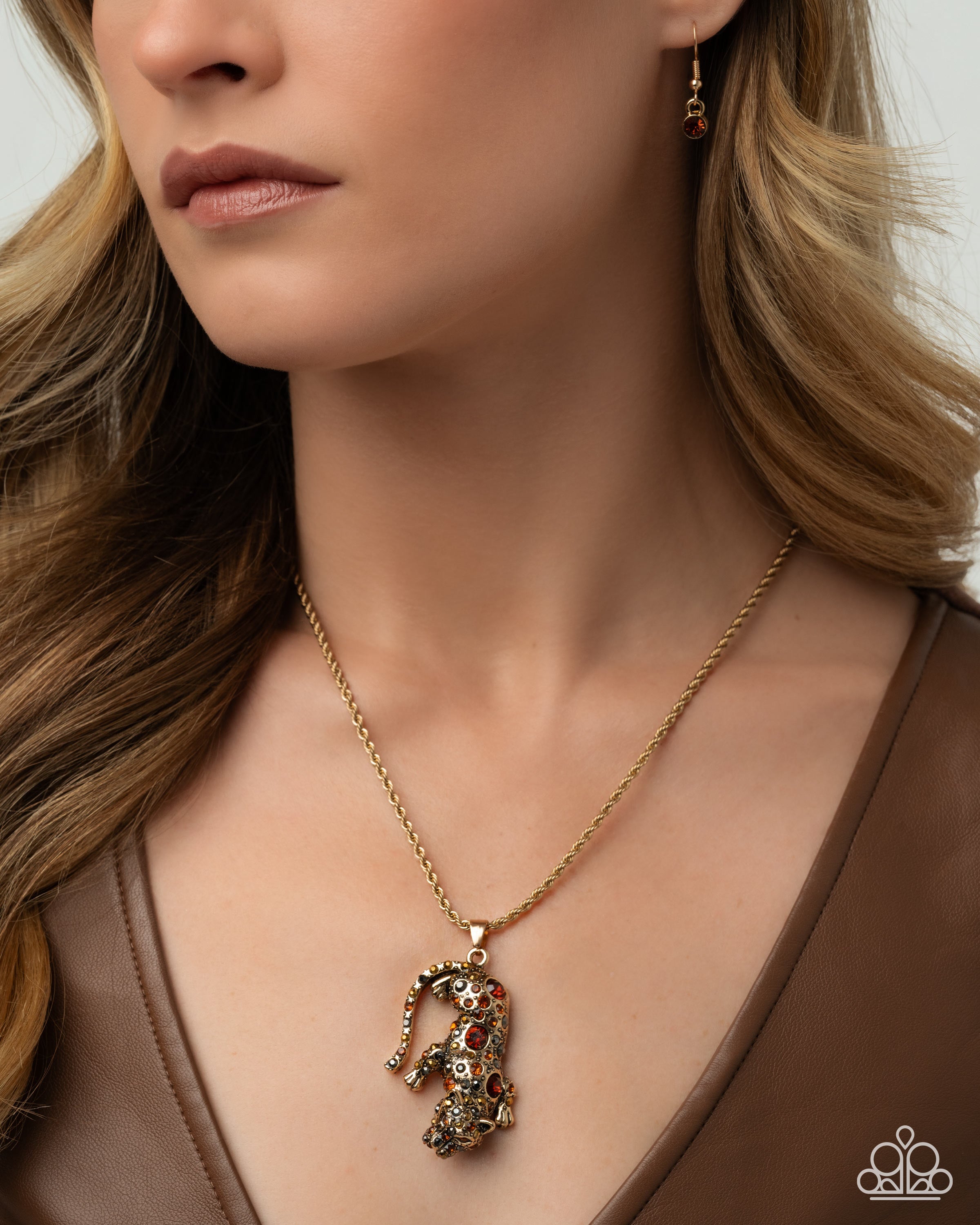 Ferocious Feline - gold - Paparazzi necklace – JewelryBlingThing