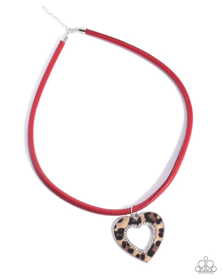 Ferocious Flirt - red - Paparazzi necklace