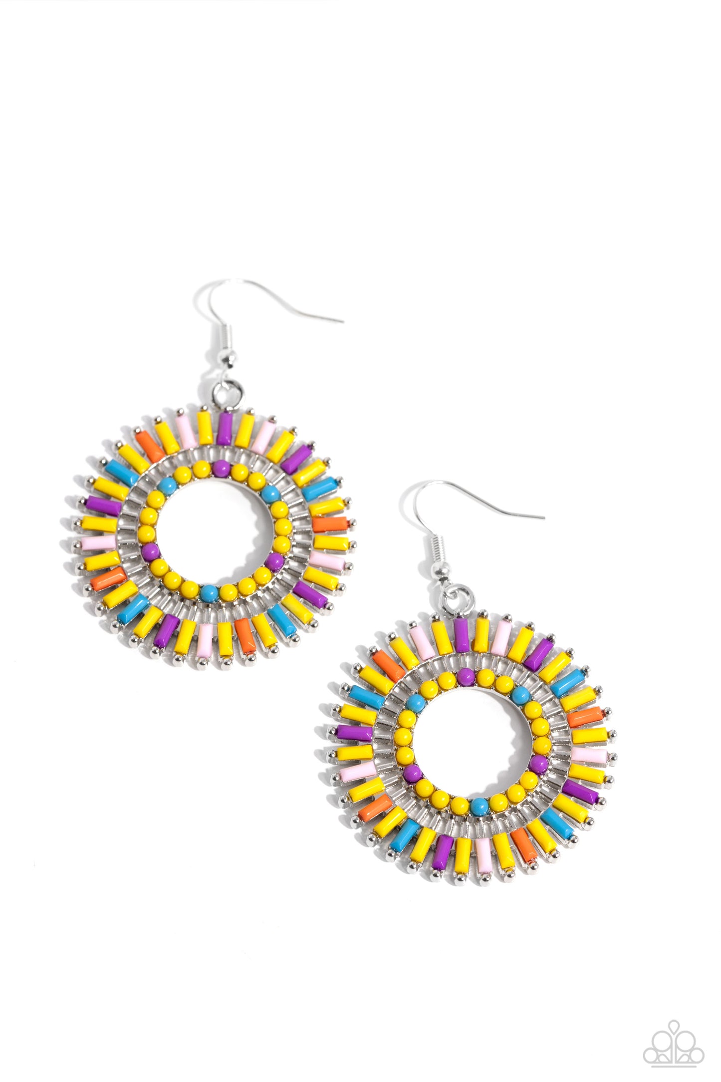 Ferris Wheel Finale - yellow - Paparazzi earrings