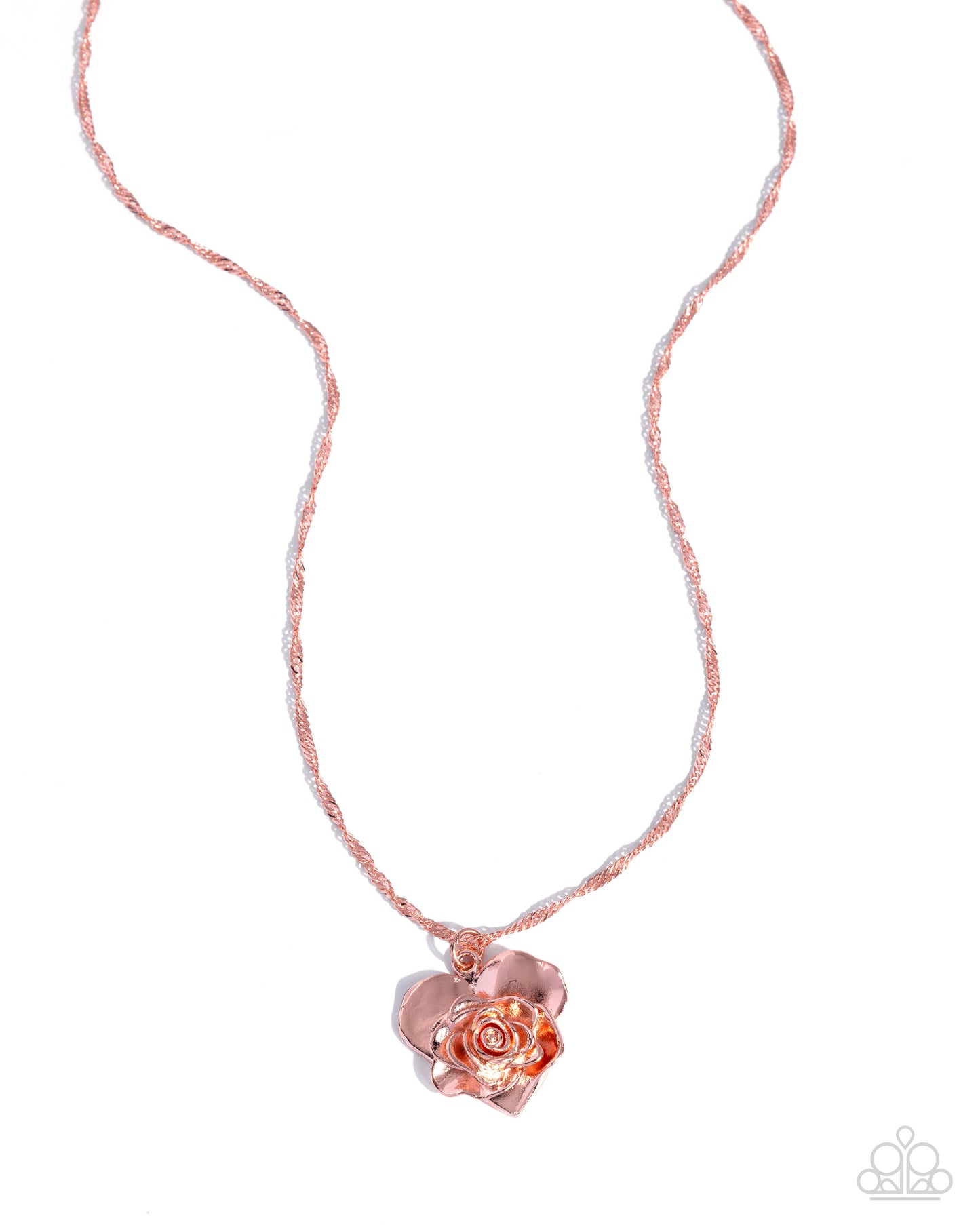 Fervent Flowers - copper - Paparazzi necklace