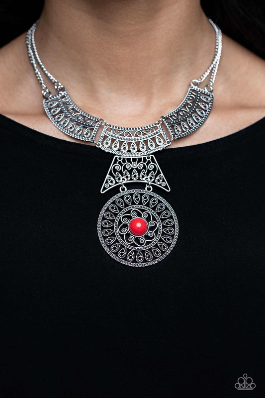 Fetching Filigree - red - Paparazzi necklace