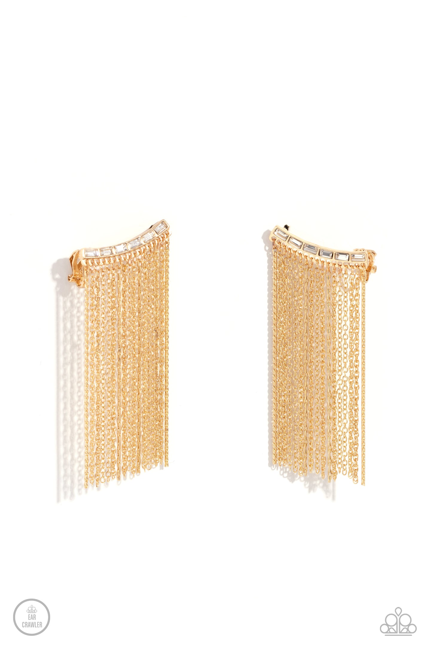 Feuding Fringe - gold - Paparazzi earrings