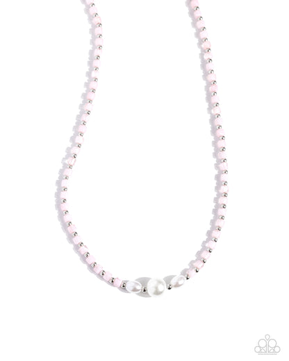 Fight Like a PEARL - pink - Paparazzi necklace