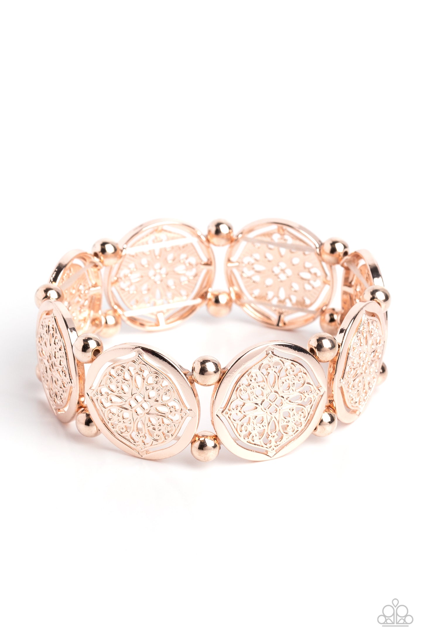 Filigree Fanfare - rose gold - Paparazzi bracelet