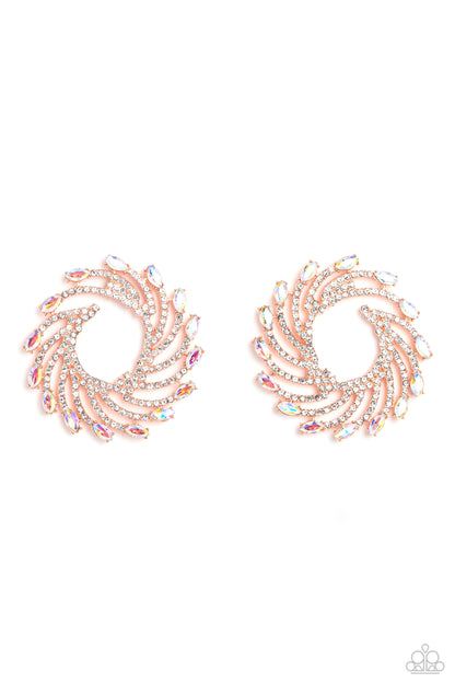 Firework Fanfare - copper - Paparazzi earrings
