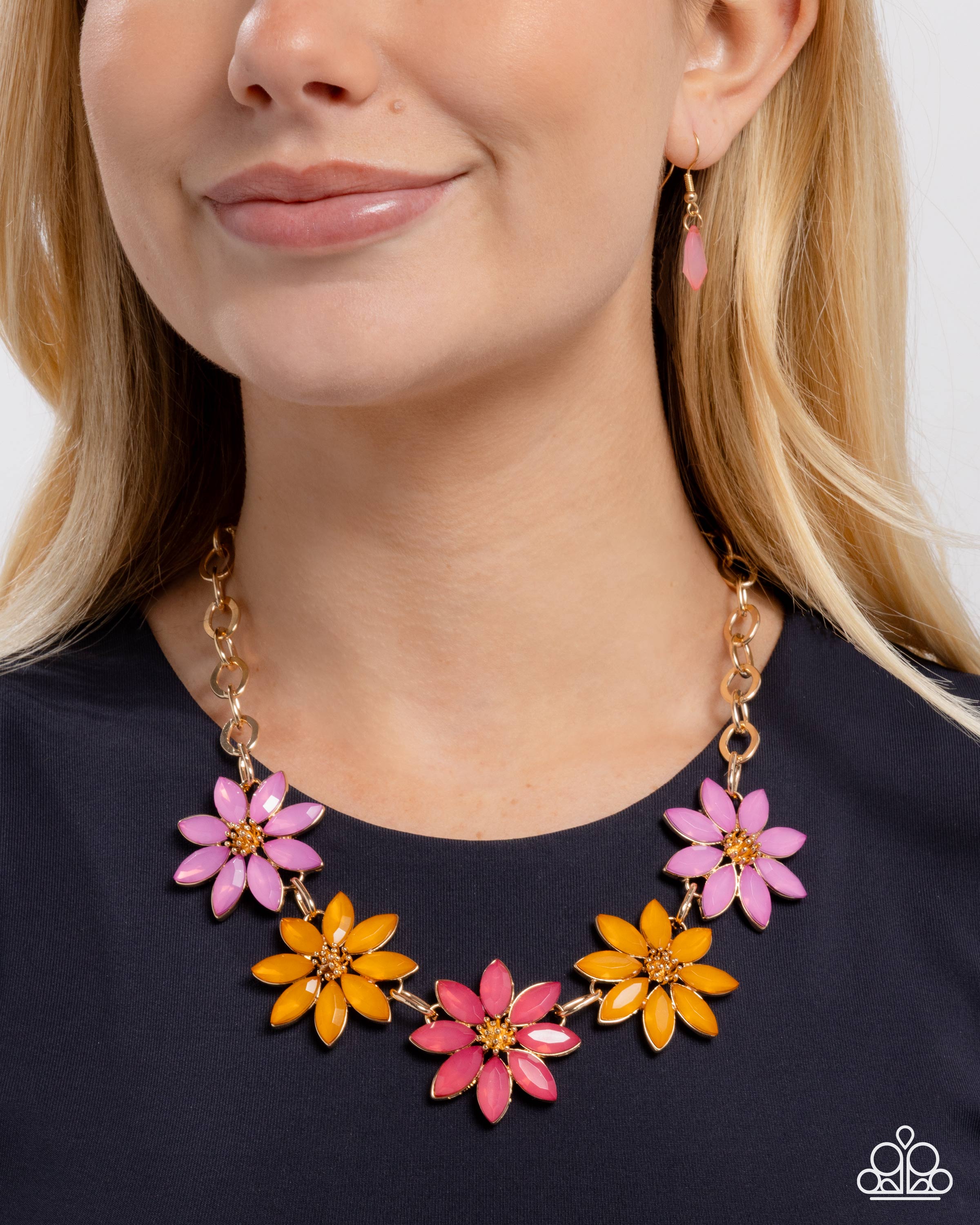 First Date Flowers - multi - Paparazzi necklace – JewelryBlingThing