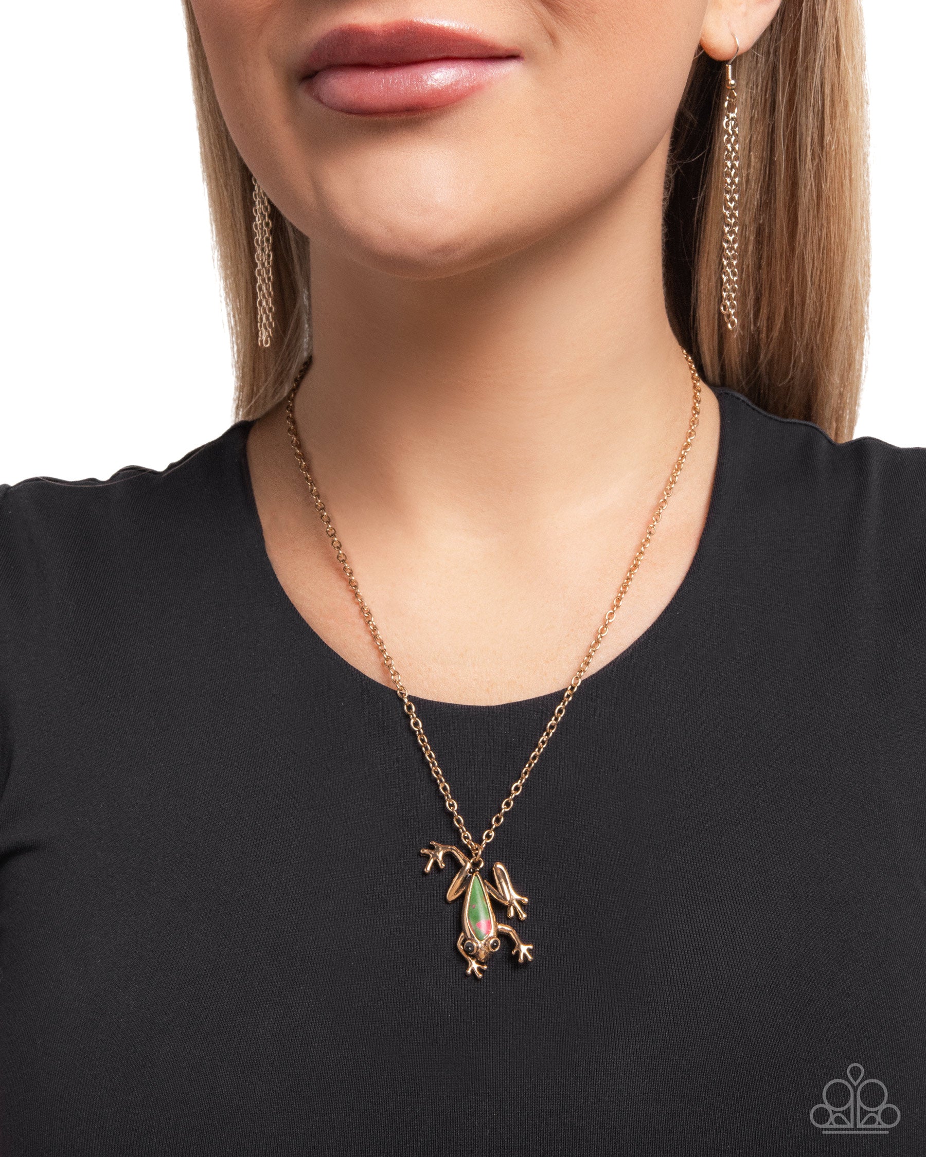 Flashy Tree Frog - multi - Paparazzi necklace – JewelryBlingThing