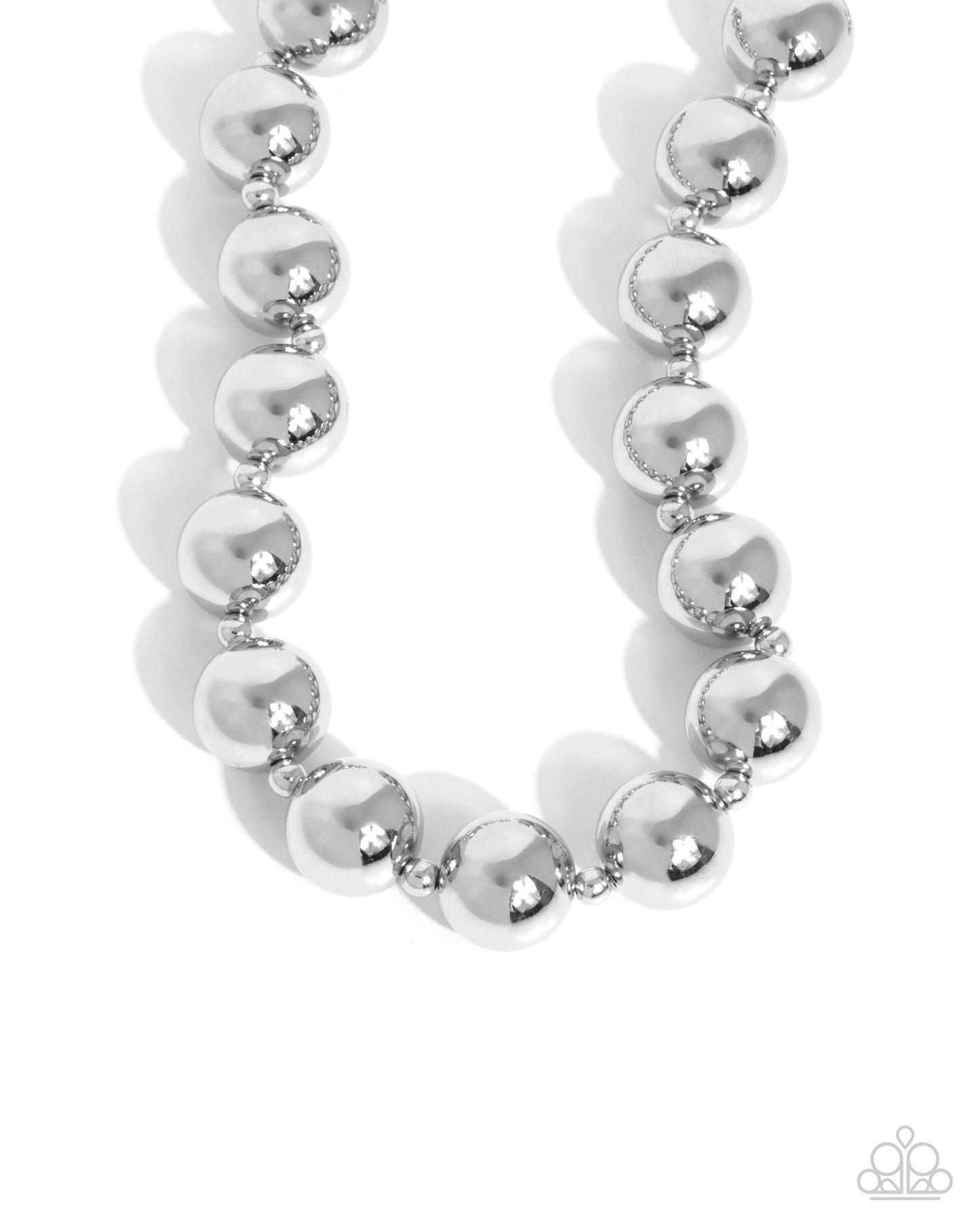 Flattery Will Get You Everywhere - silver - Paparazzi necklace