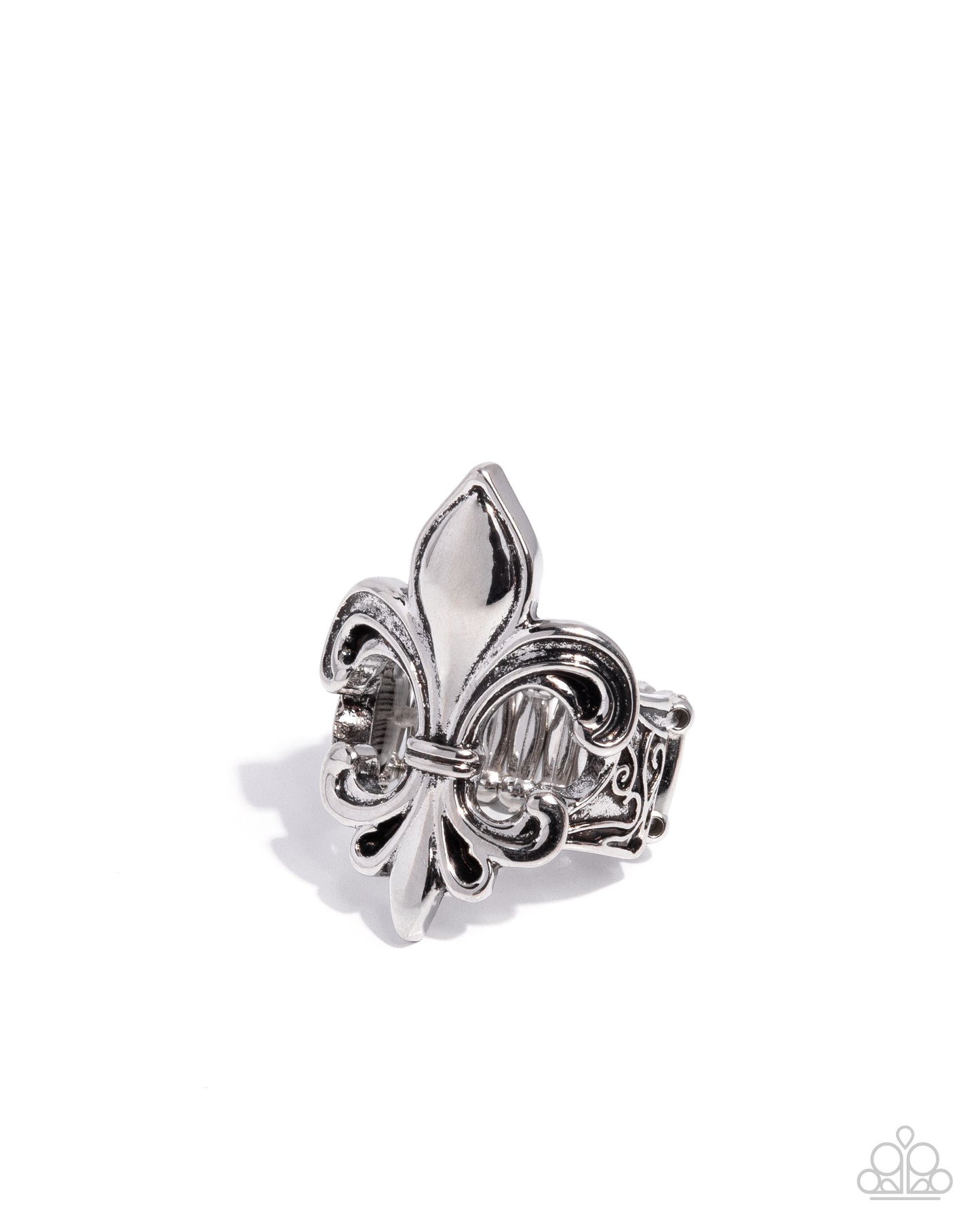 Fleur de Lis - silver - Paparazzi ring