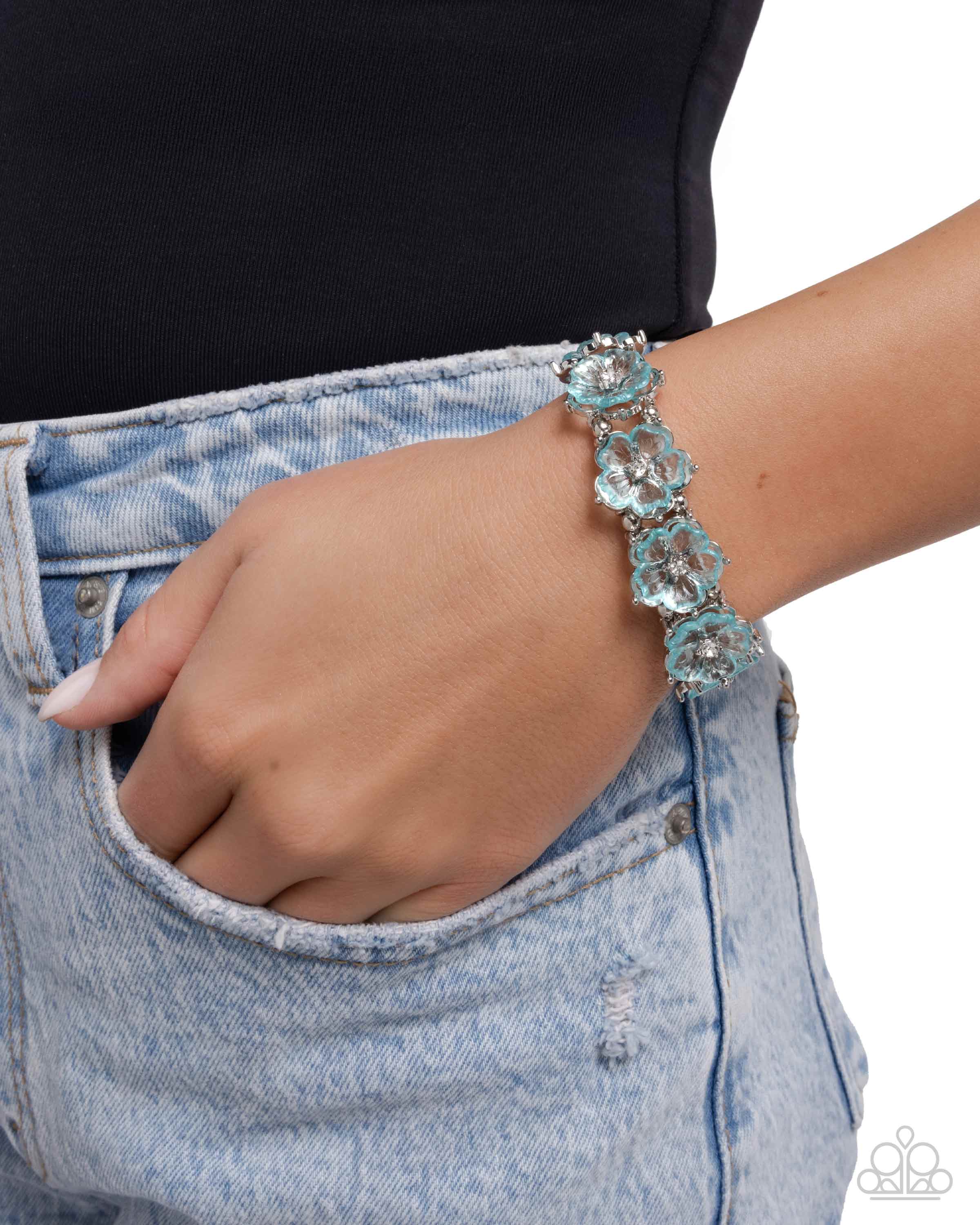 Floral Facility - blue - Paparazzi bracelet – JewelryBlingThing
