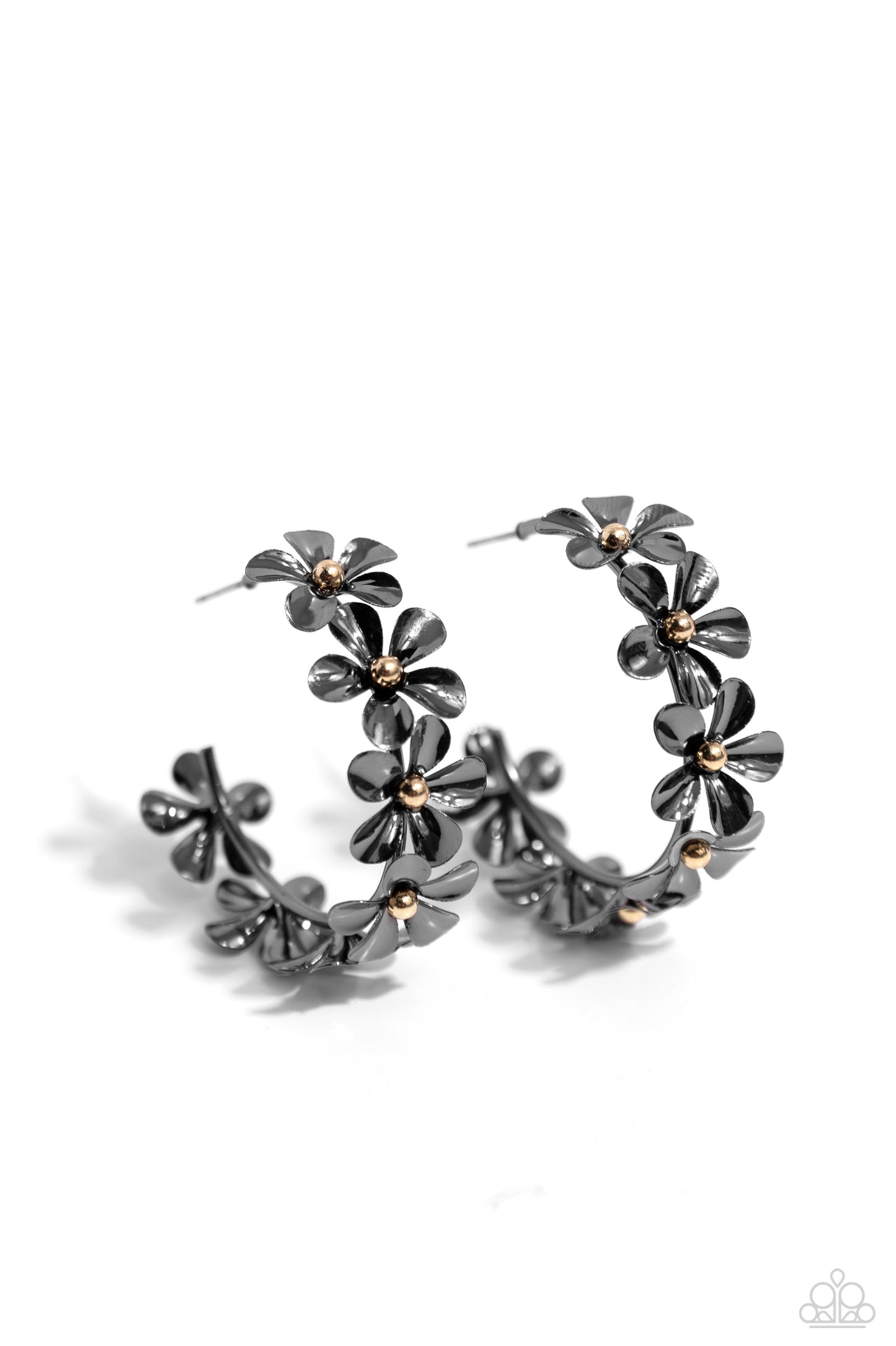 Floral Flamenco - black - Paparazzi earrings