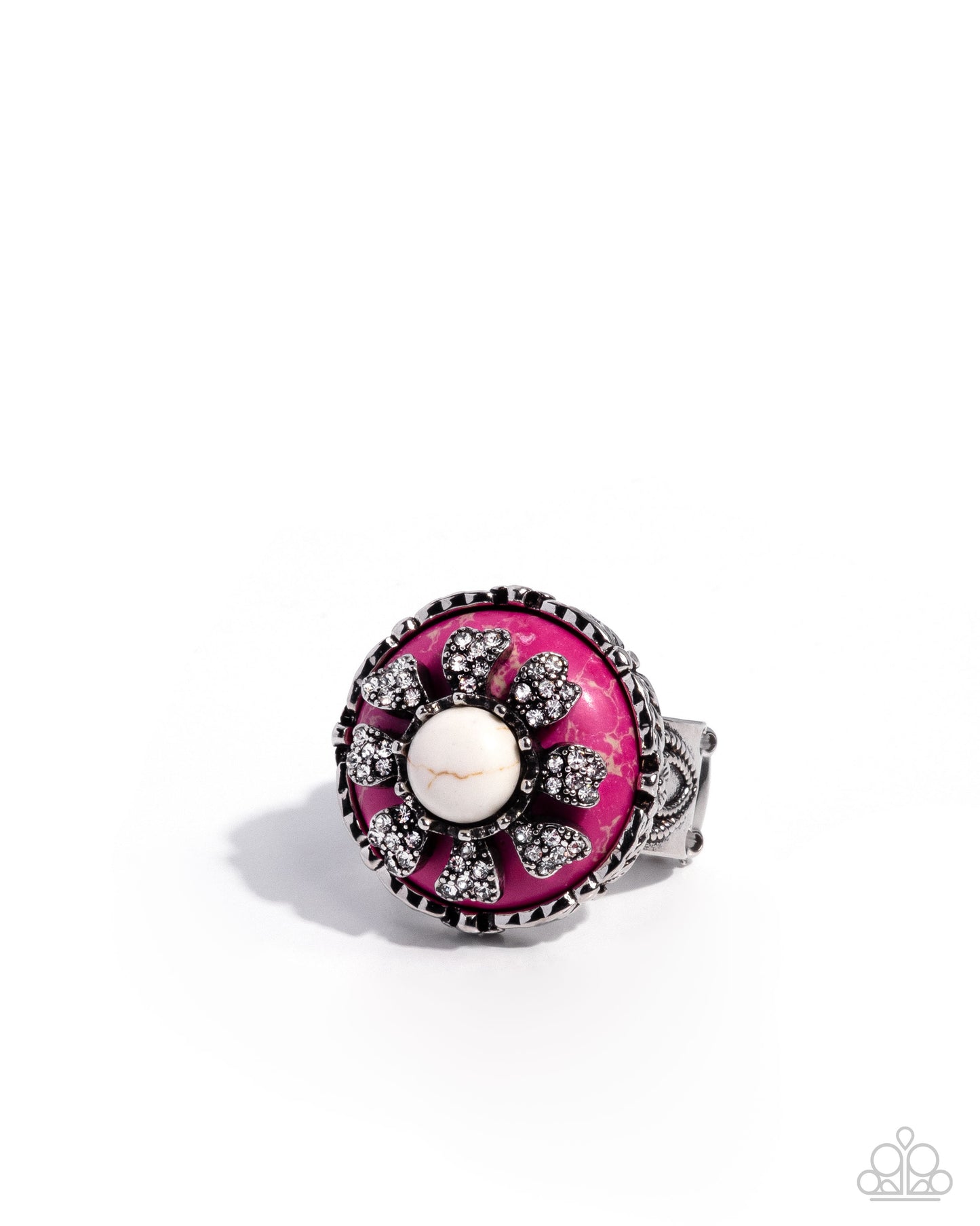 Floral Framework - pink - Paparazzi ring
