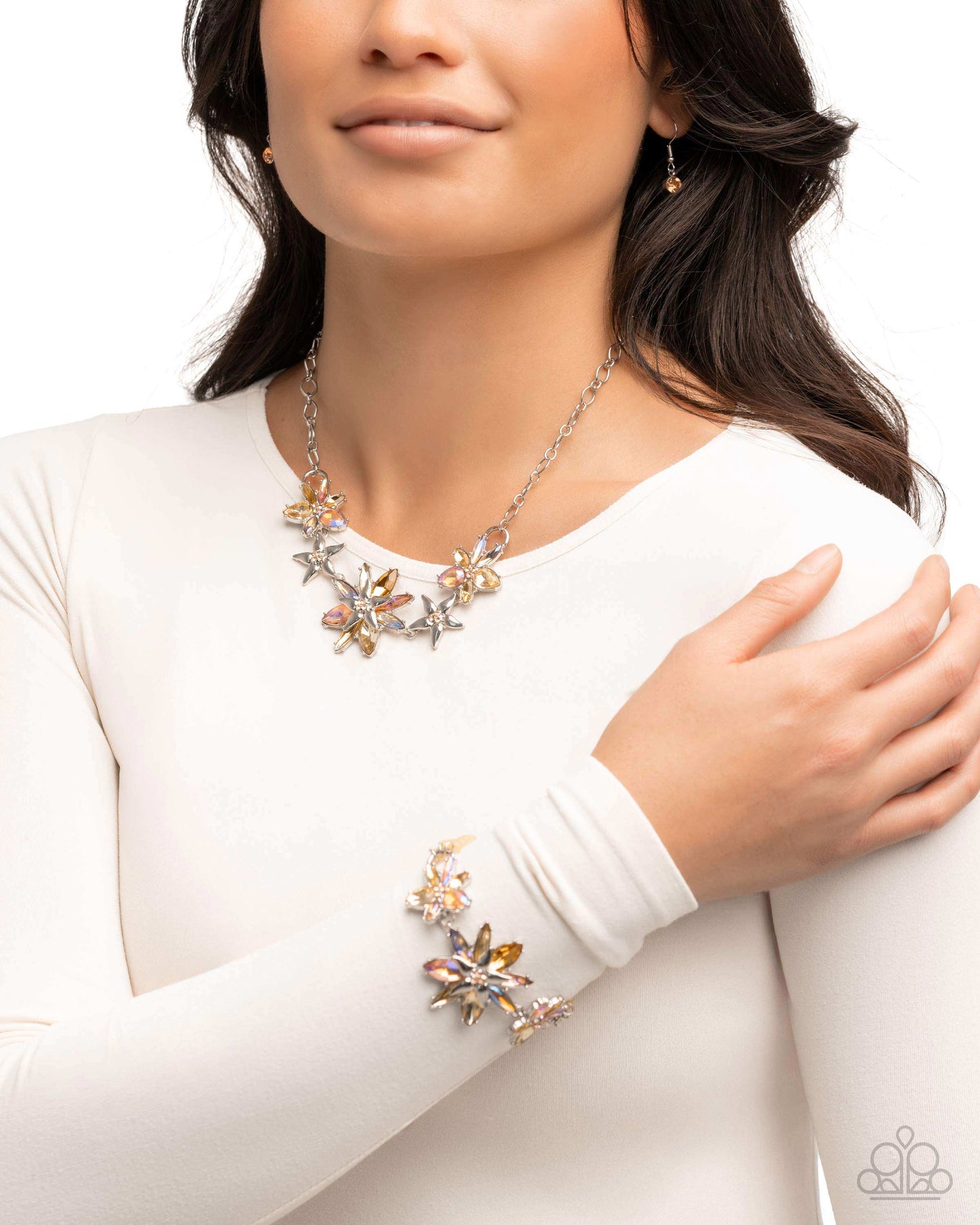 Floral Feature - yellow - Paparazzi necklace