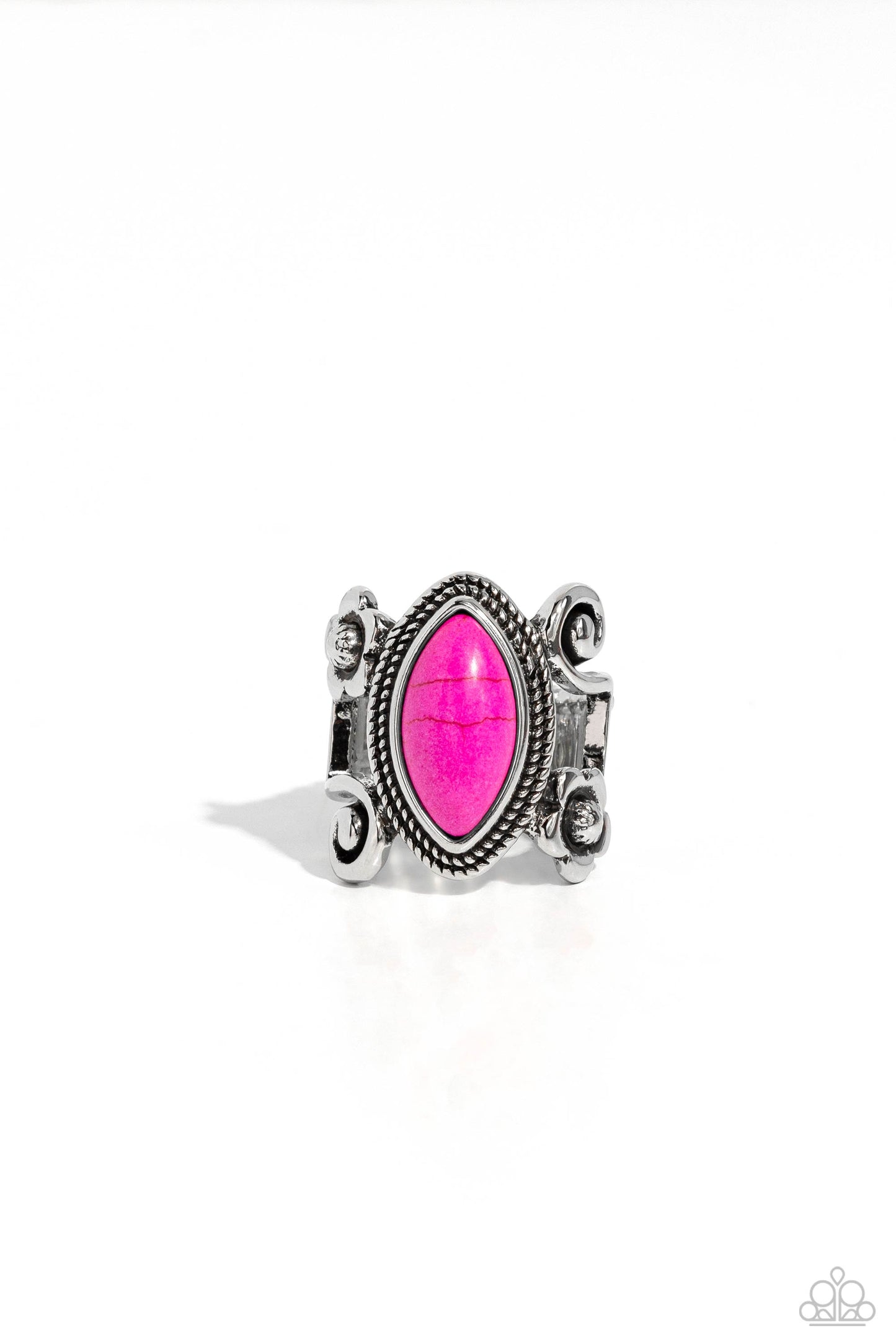 Flower SWIRL - pink - Paparazzi ring