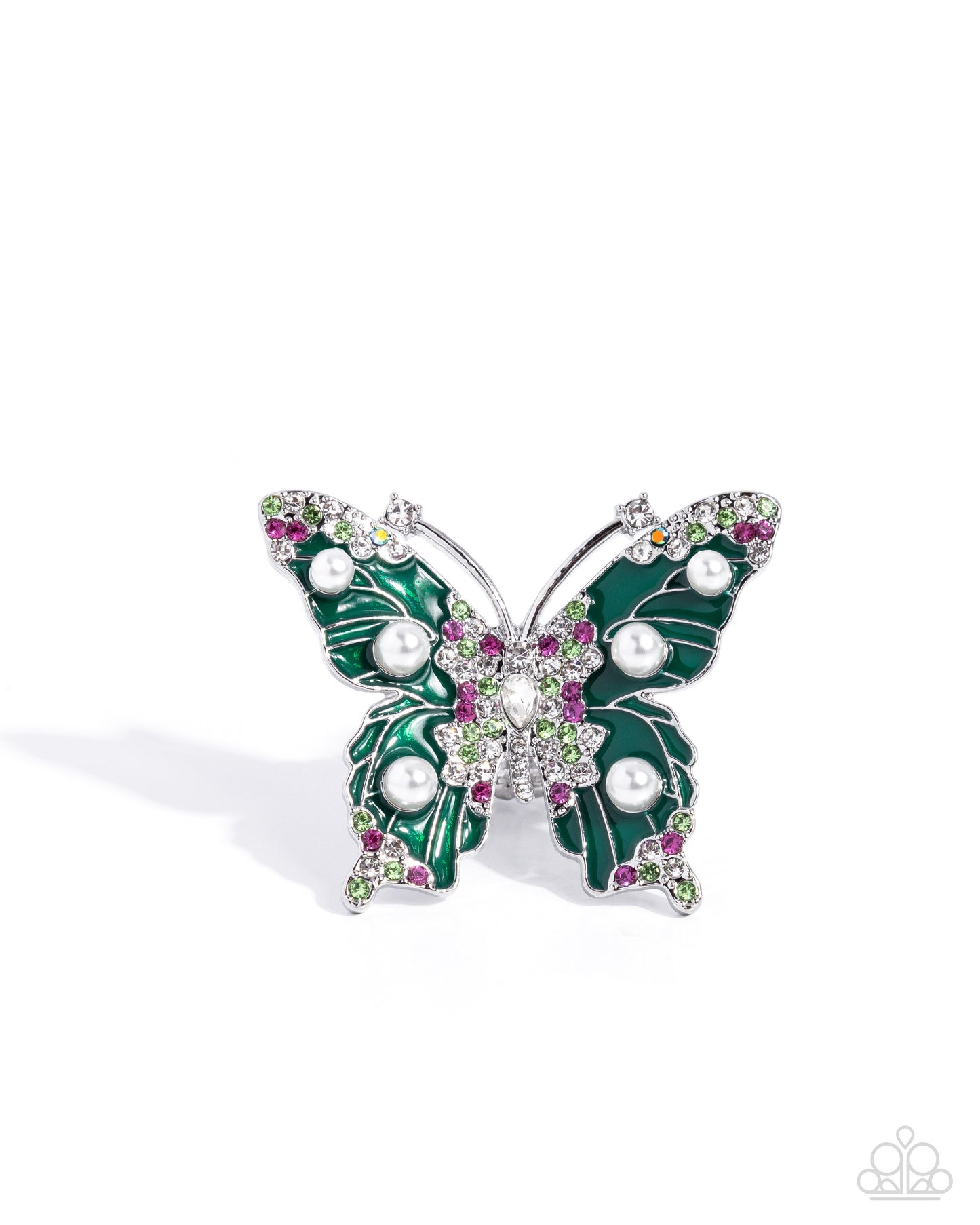 Fluttering Formal - green - Paparazzi ring