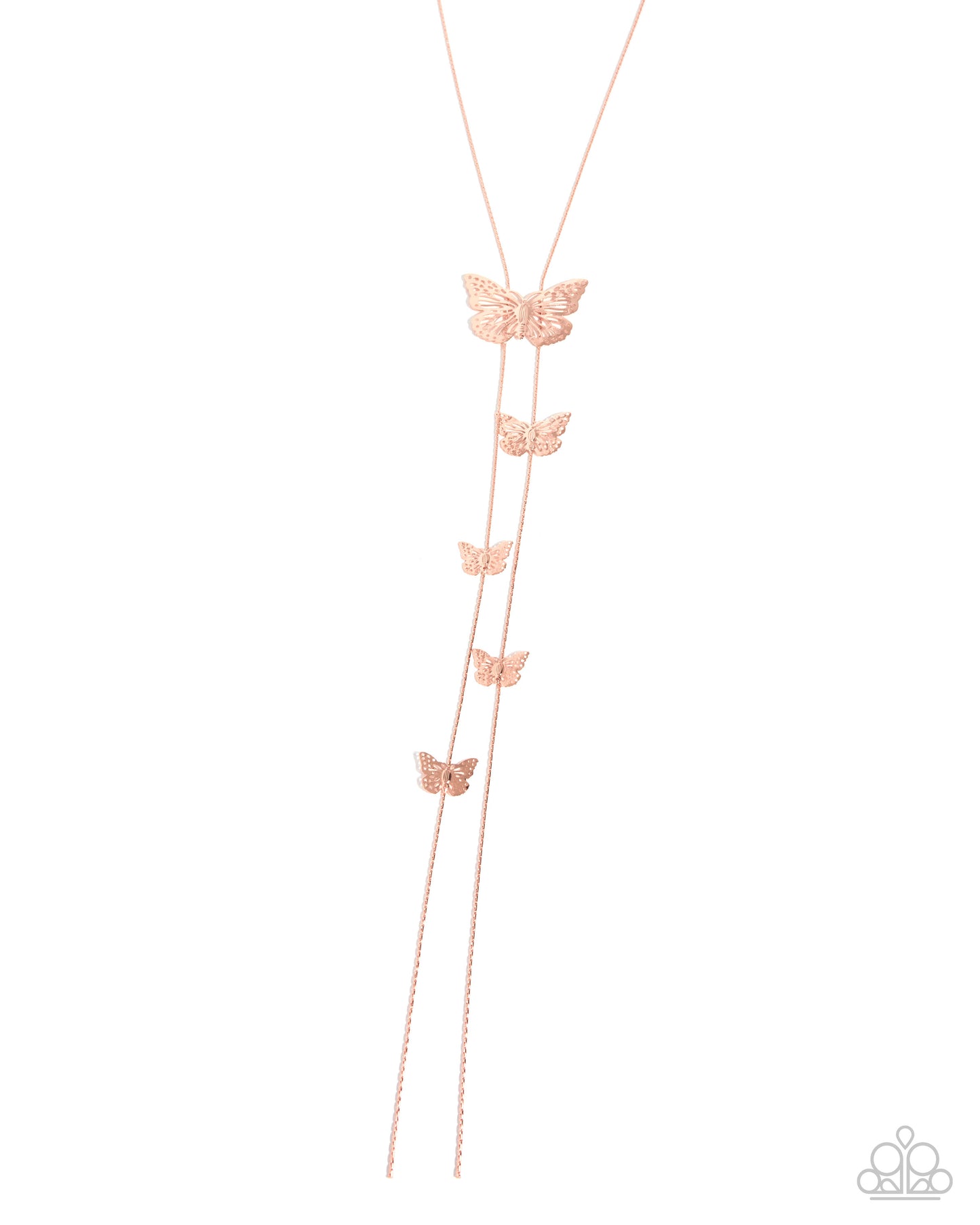 Fluttering Freestyle - copper - Paparazzi necklace