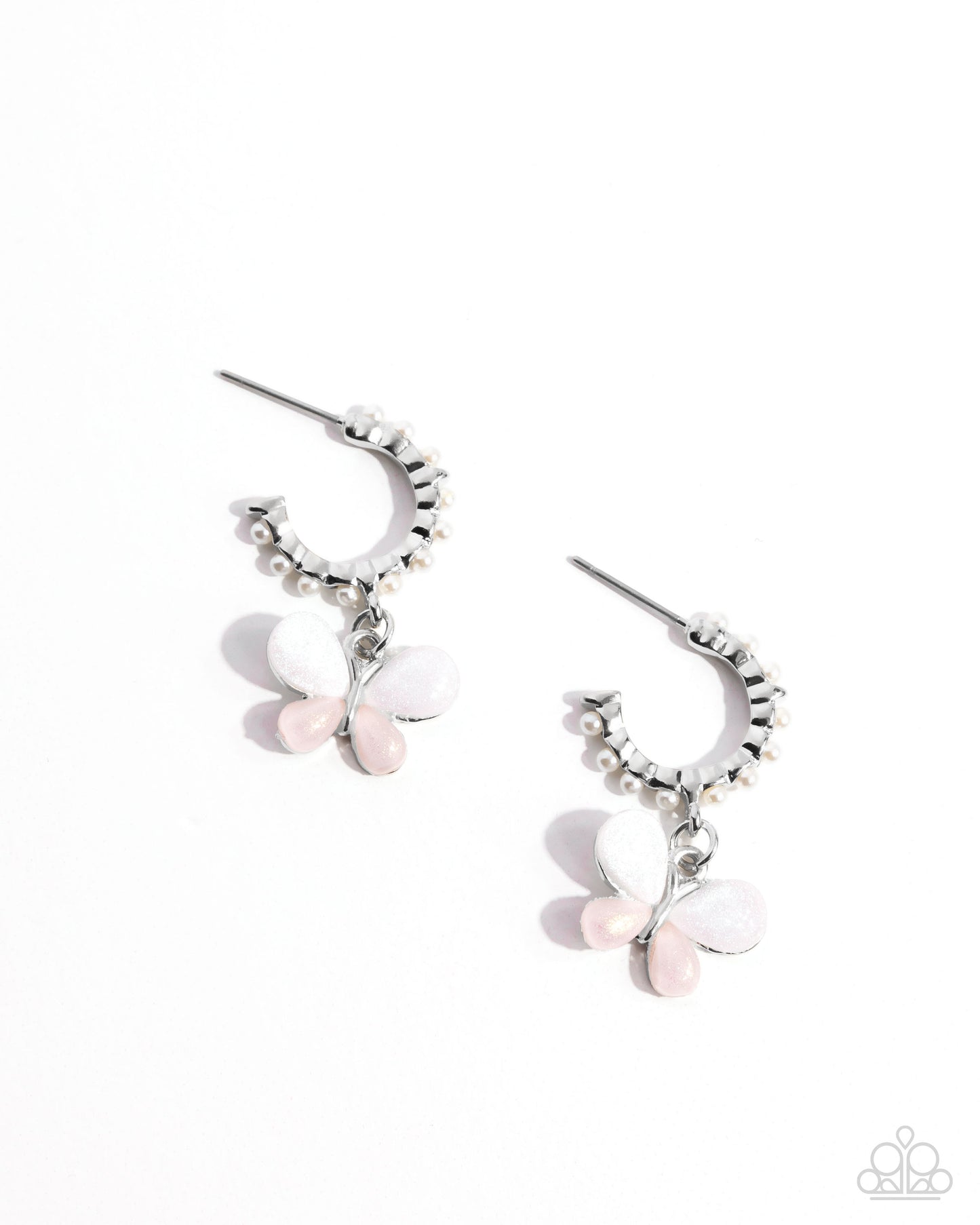 Fly to Your Heart - pink - Paparazzi earrings