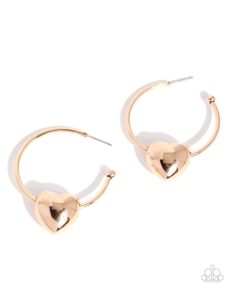 Fond Feature - gold - Paparazzi earrings