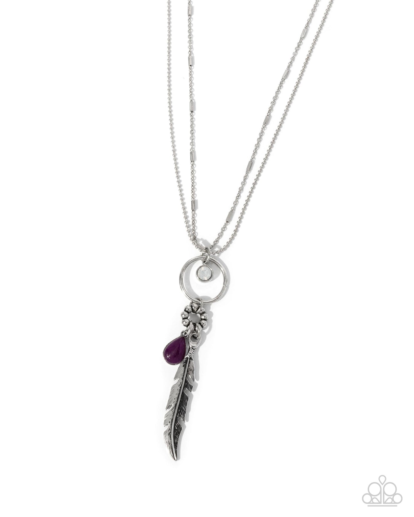 Foundation Stone - purple - Paparazzi necklace