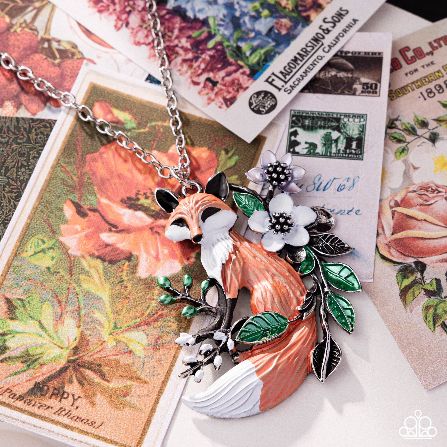 Fox Frame - multi - Paparazzi necklace