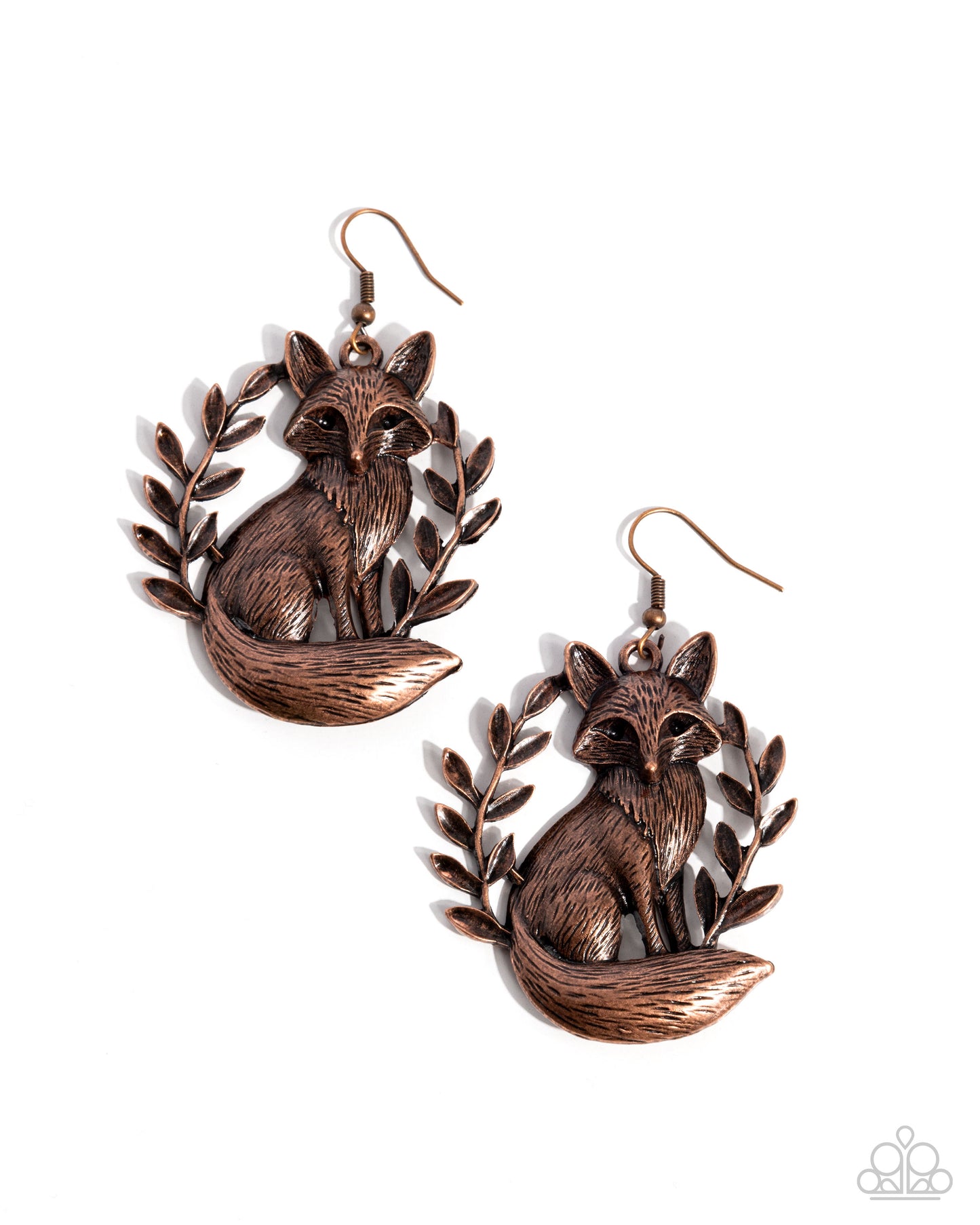 Foxy Fashion - copper - Paparazzi earrings