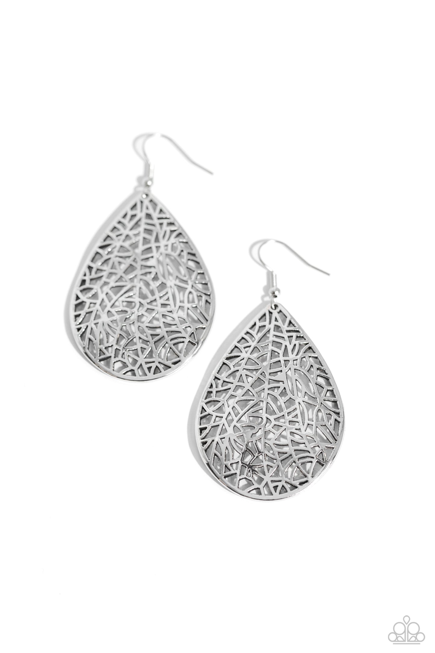 Fractured Fairytale - silver - Paparazzi earrings