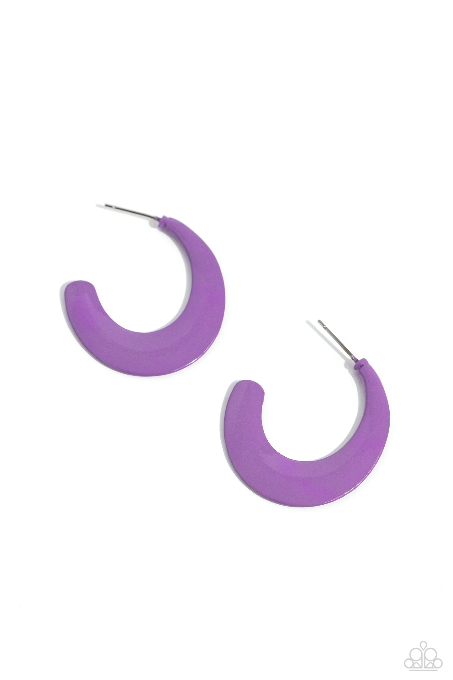 Fun-Loving Feature - purple - Paparazzi earrings